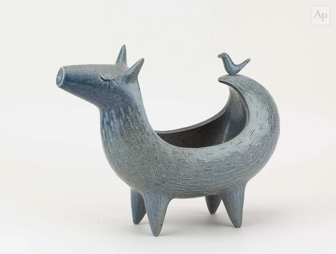 CHIU-I WU (born 1968); a stoneware sculpture of a...
