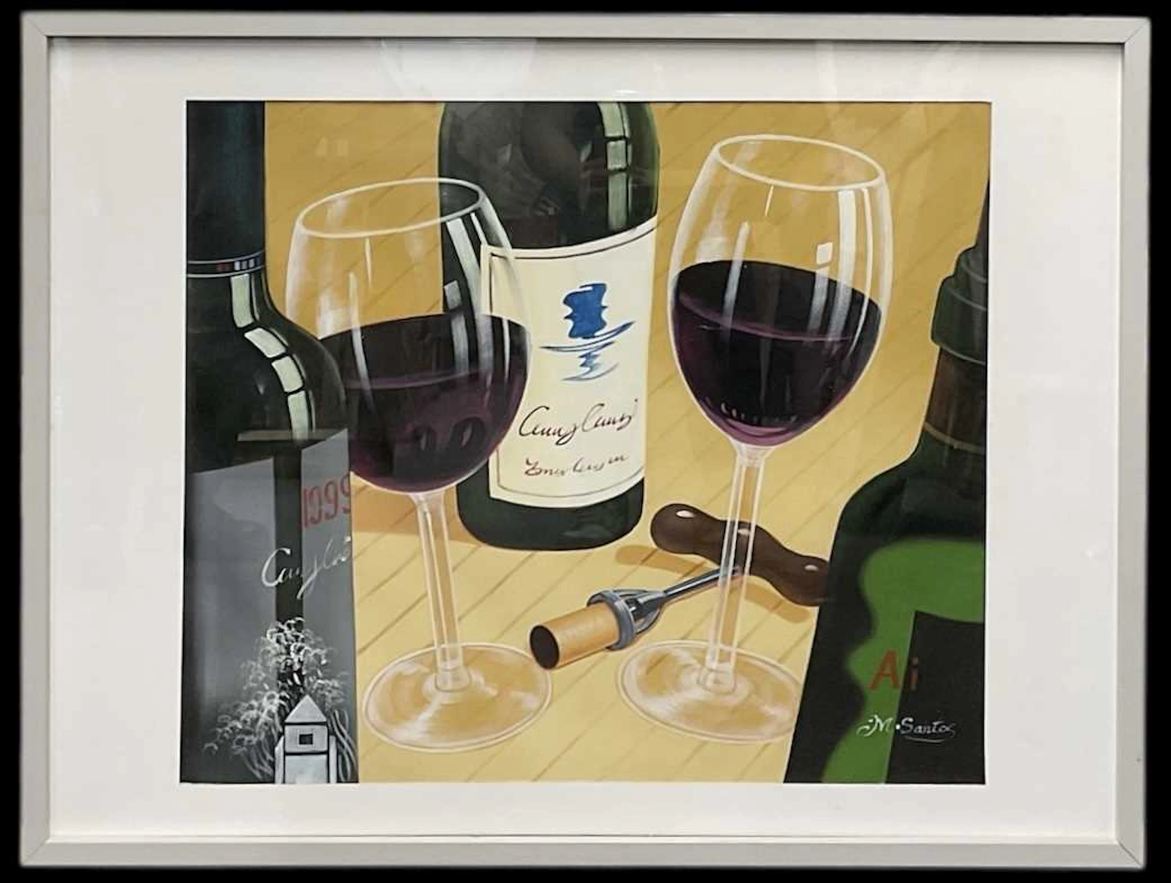 M SANTOS; a modern oil on board