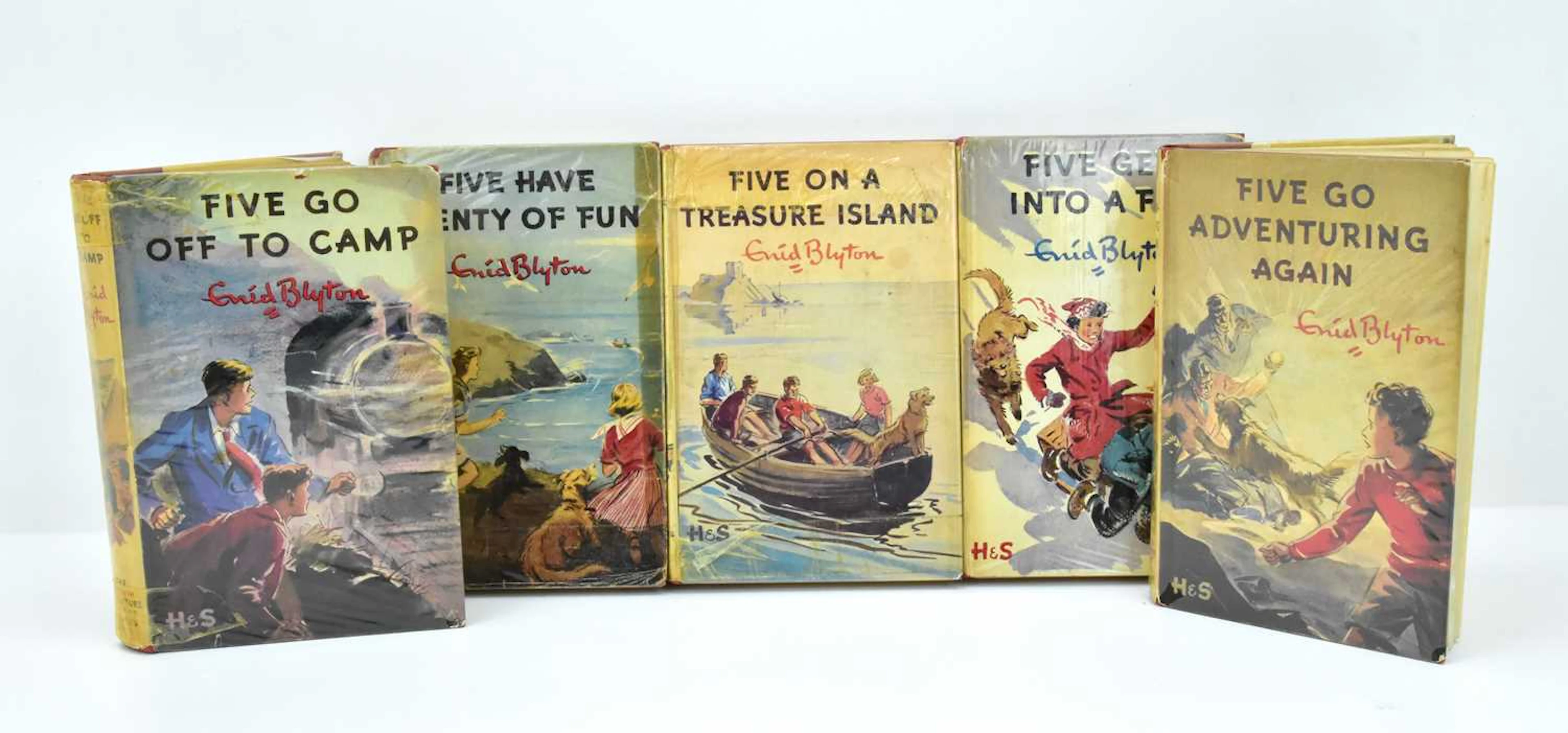 ENID BLYTON; five 'Famous Five' books comprising 'Five Have Plenty of Fun'