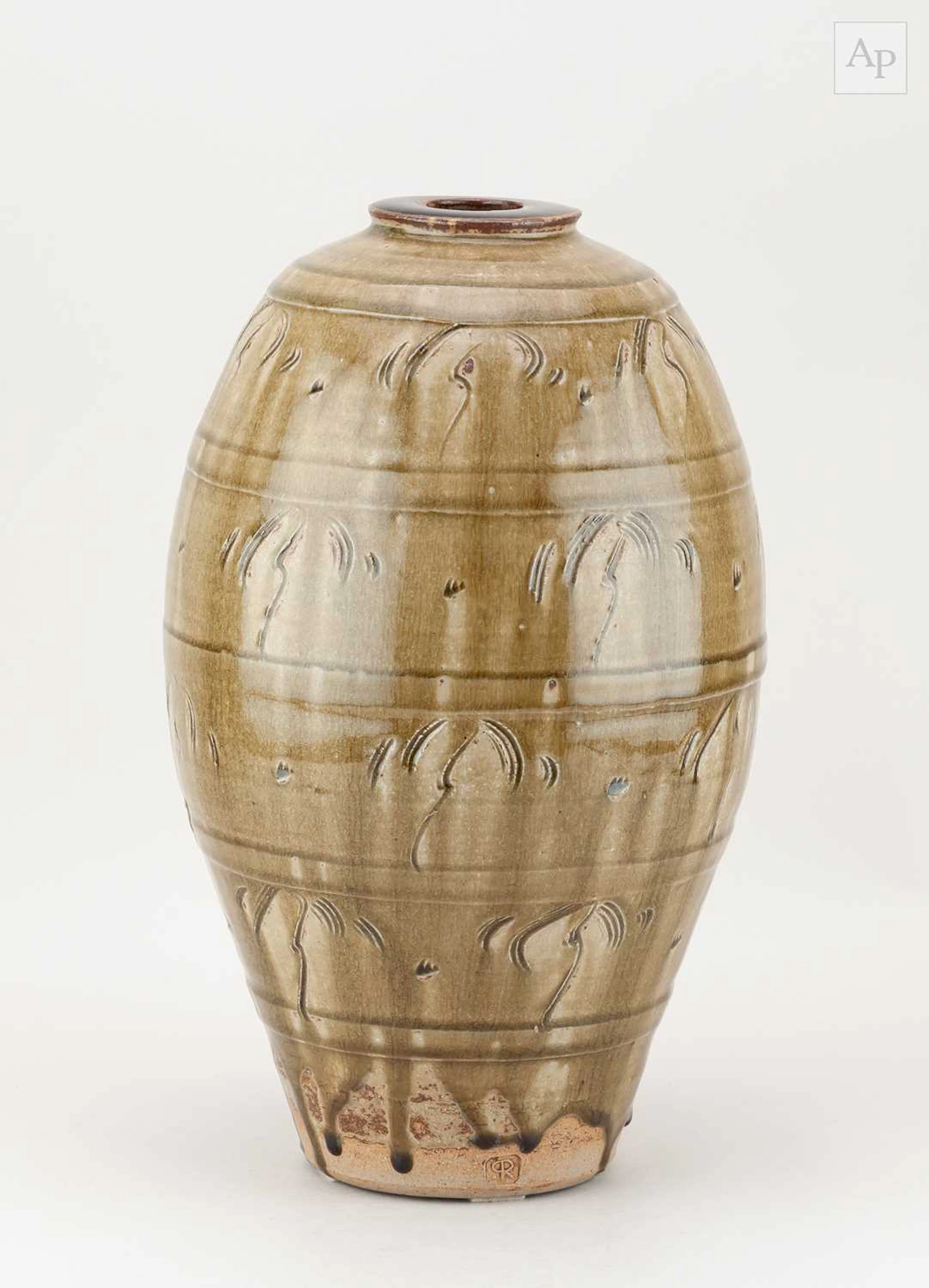 PHIL ROGERS (1951-2020); a stoneware bottle covered in...