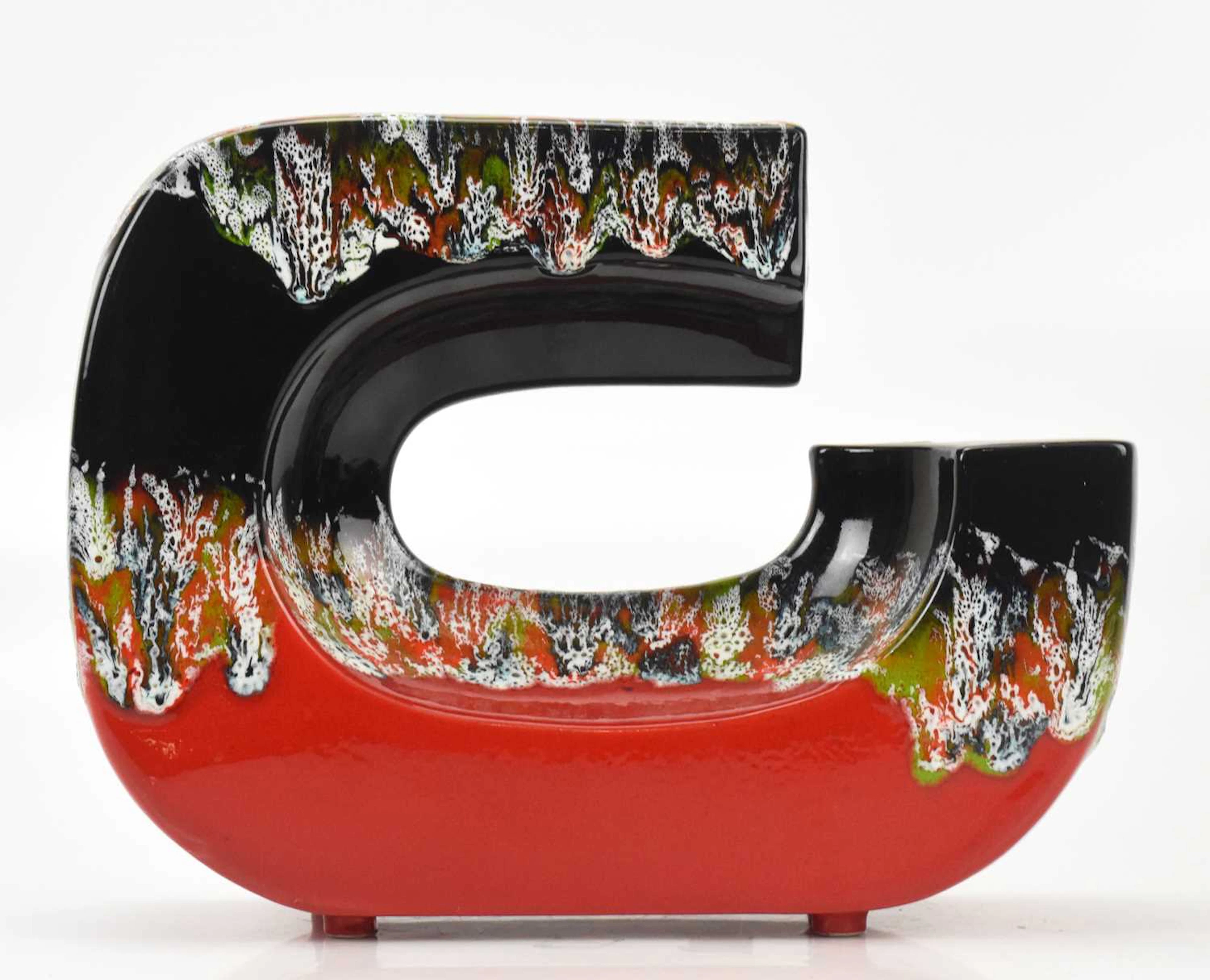 GITANO; a lava effect ceramic posy holder