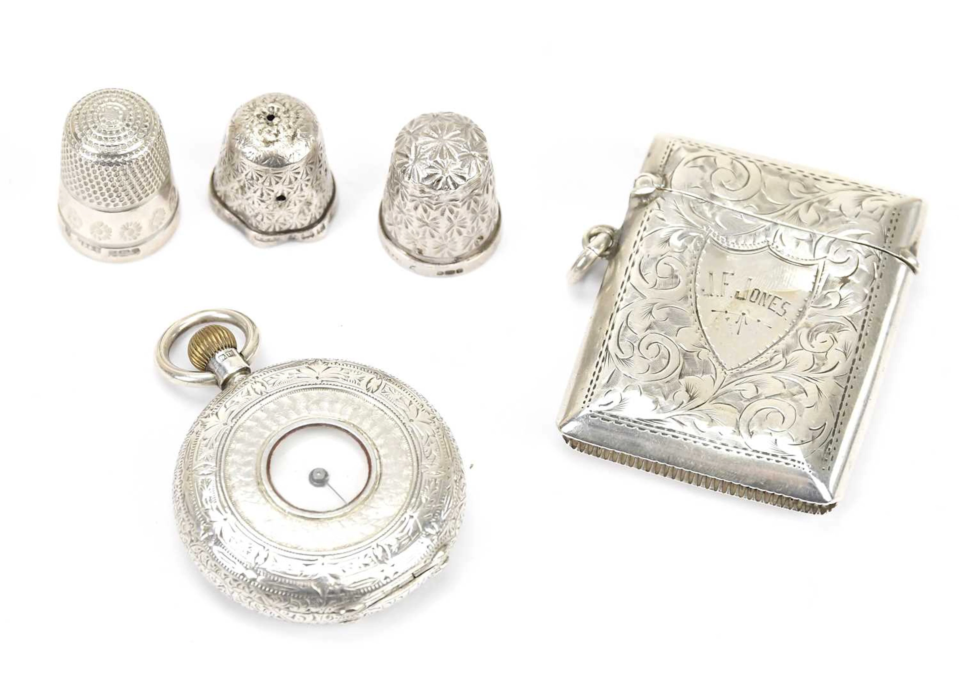 JOHN ROSE; an Edward VII hallmarked silver vesta case