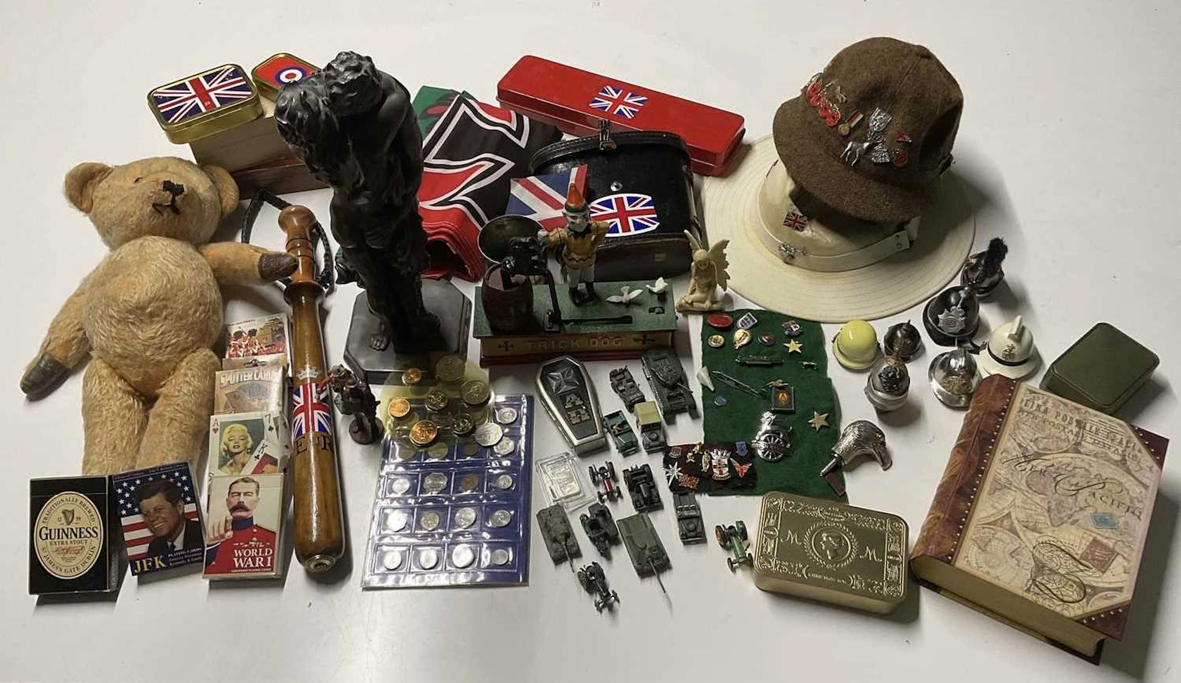 A group of collectors' items