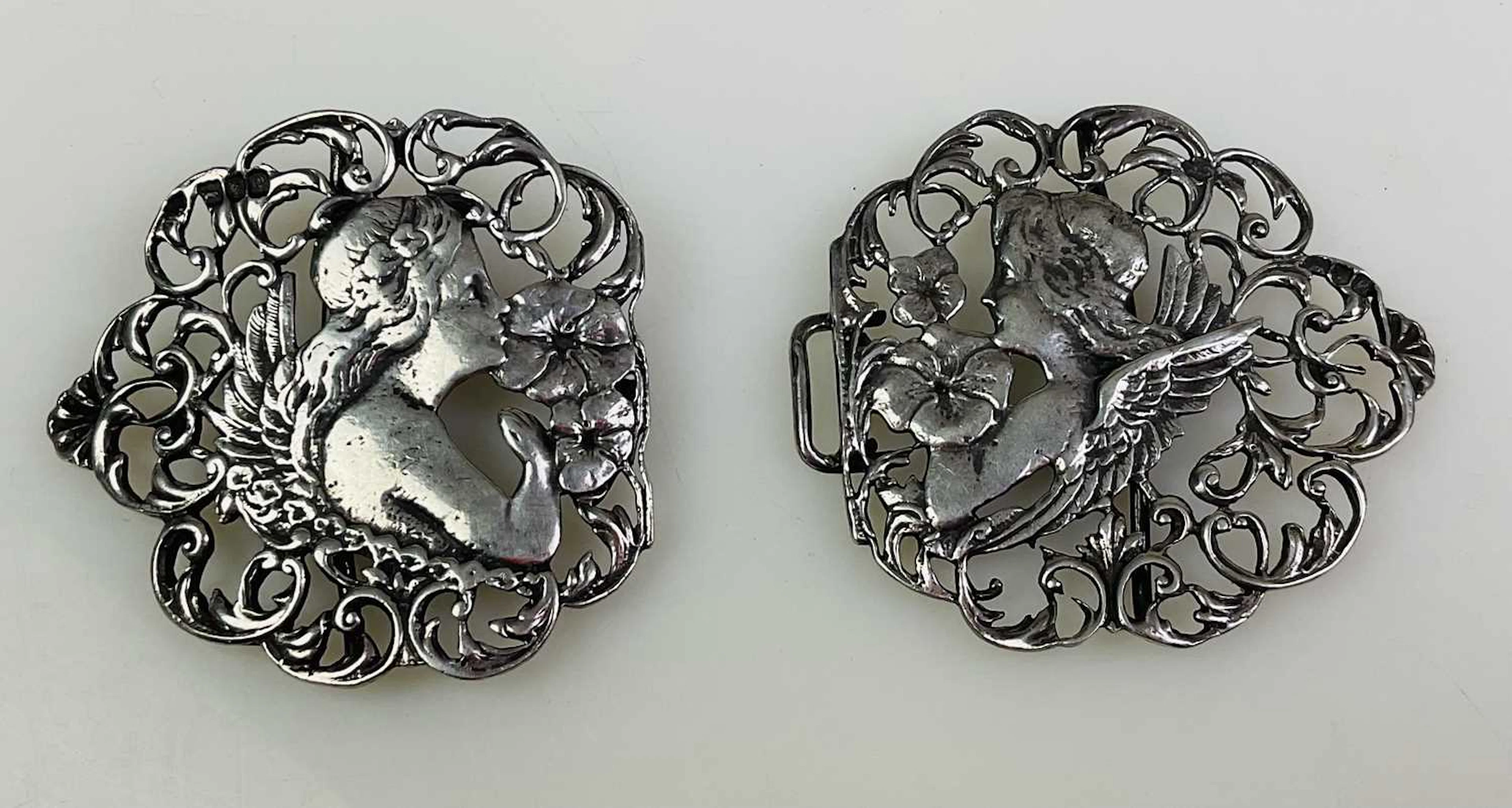 A hallmarked silver buckle