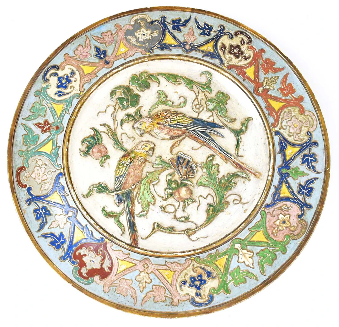 A late 19th/early 20th century Continental Majolica-style charger