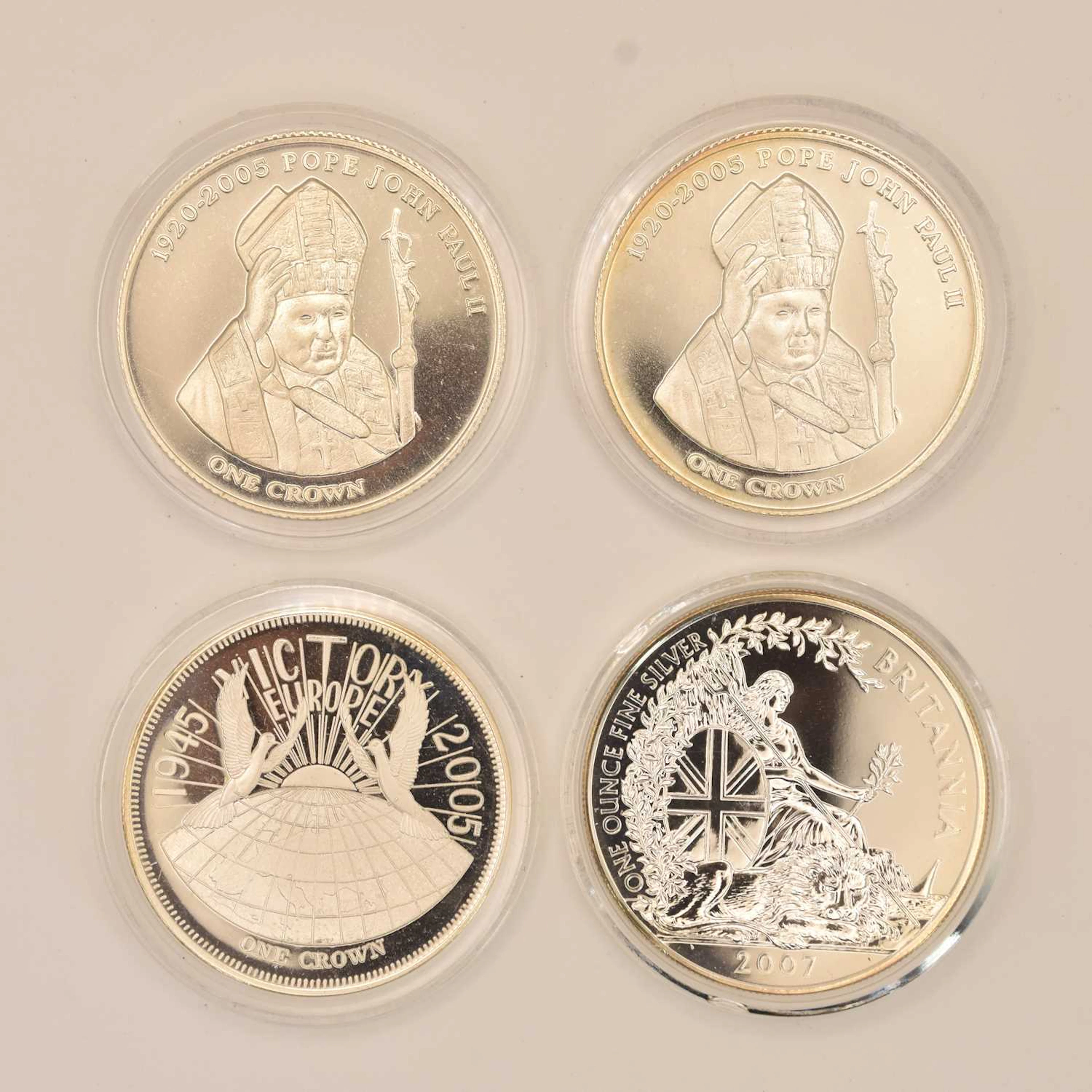 ROYAL MINT; an encapsulated silver proof 2007 1oz silver Britannia coin