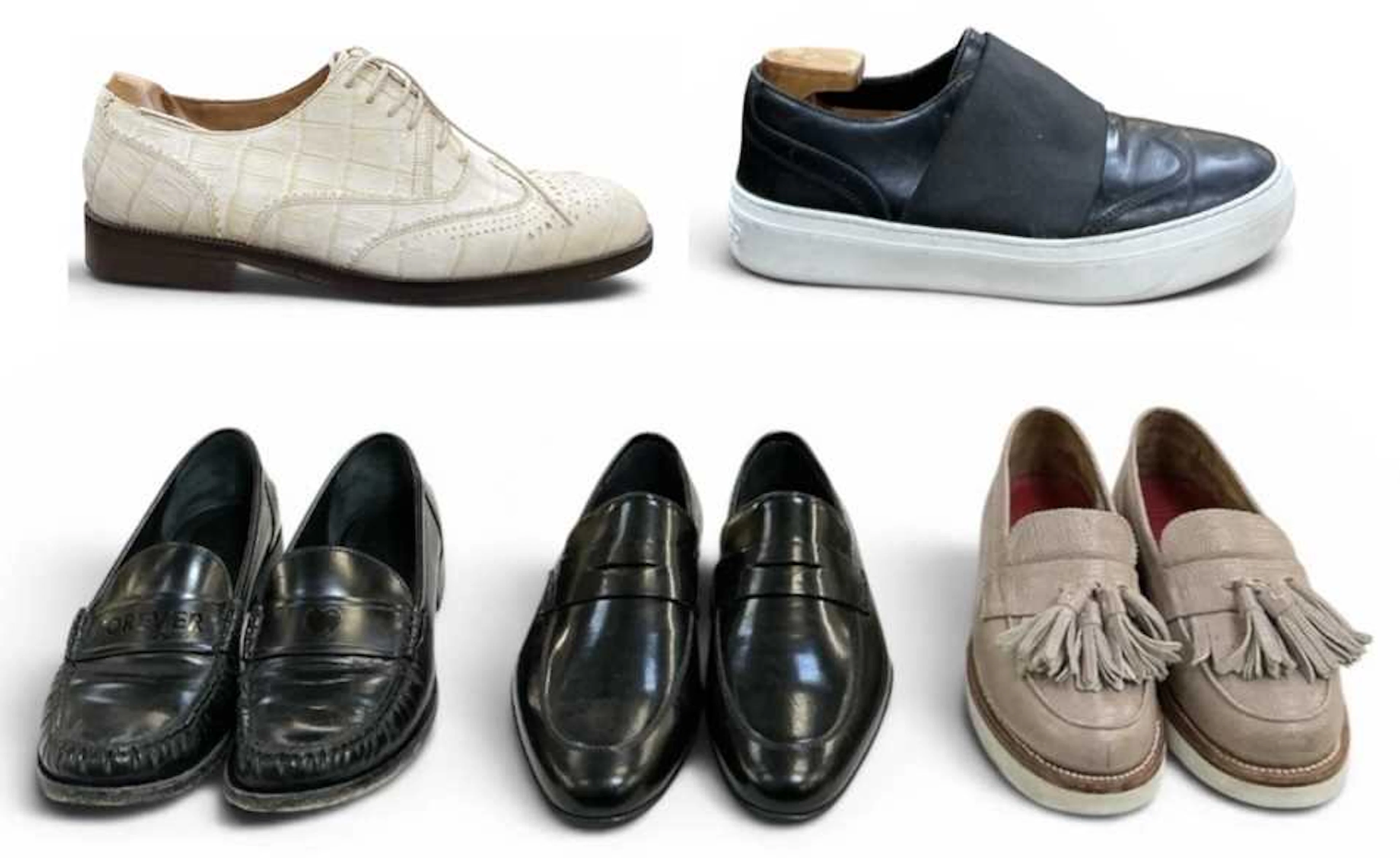 JIMMY CHOO; a pair of gentleman's black leather 'Adam' slip-on shoes