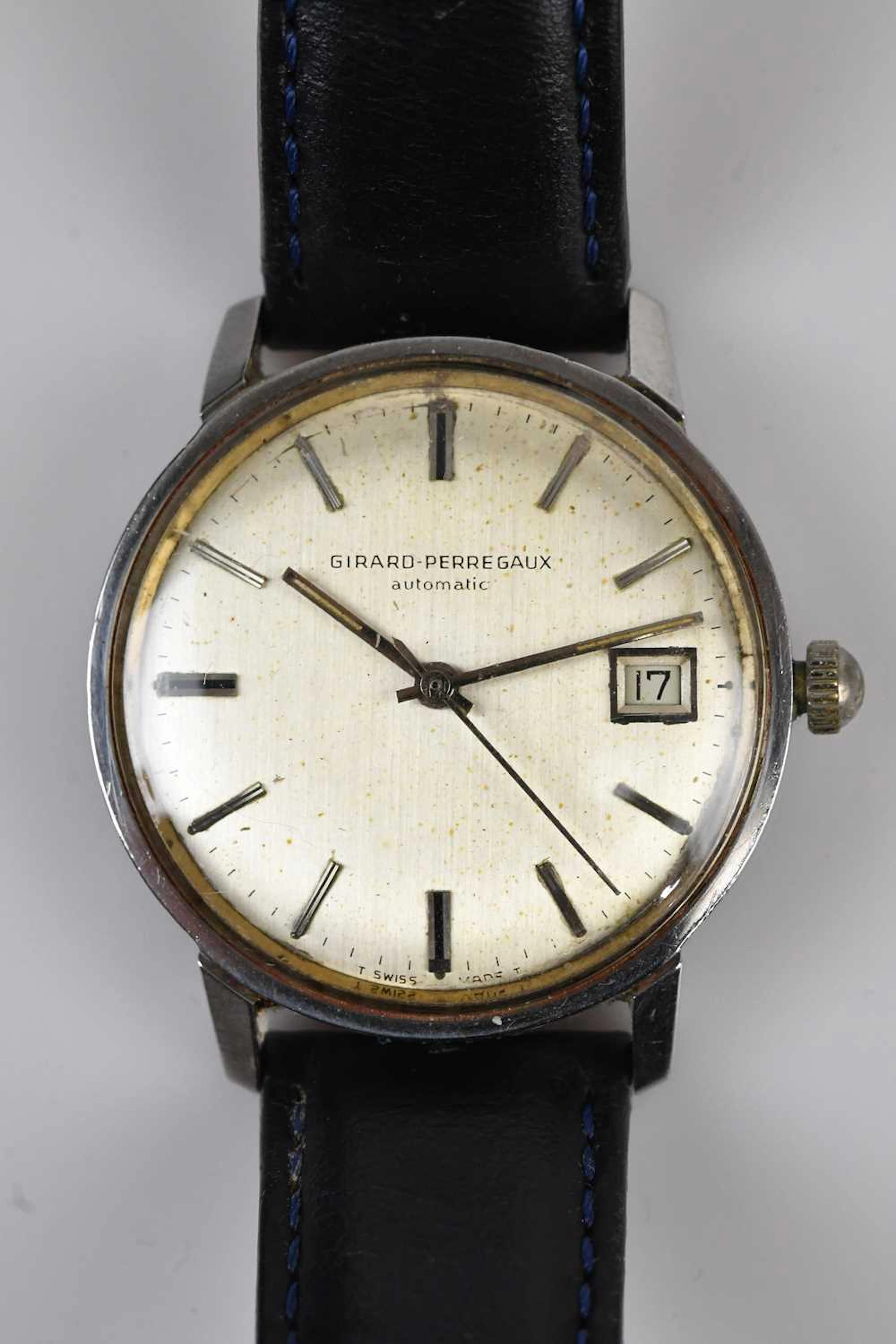GIRARD-PERREGAUX; a gentleman's automatic stainless steel wristwatch