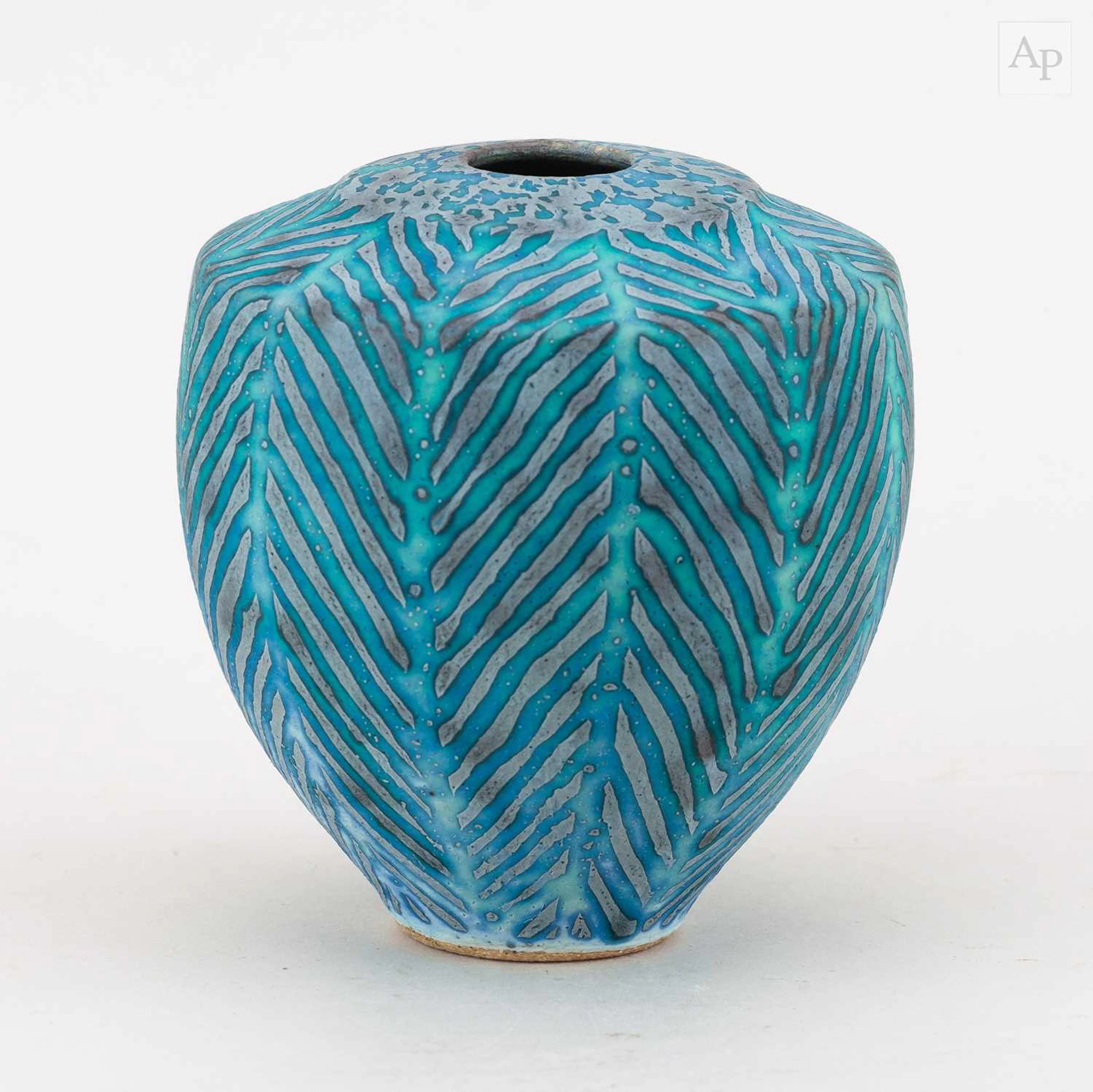 PETER BEARD (born 1951); a small faceted stoneware vessel...