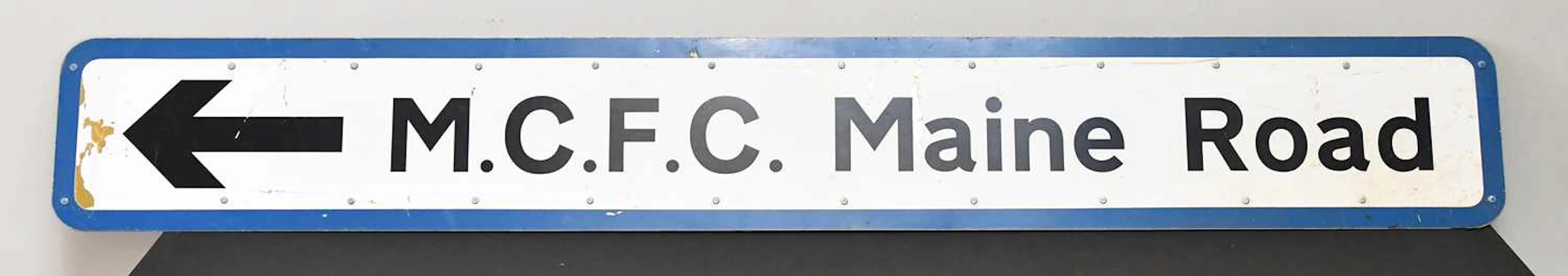 A Manchester City Football Club Maine Road sign