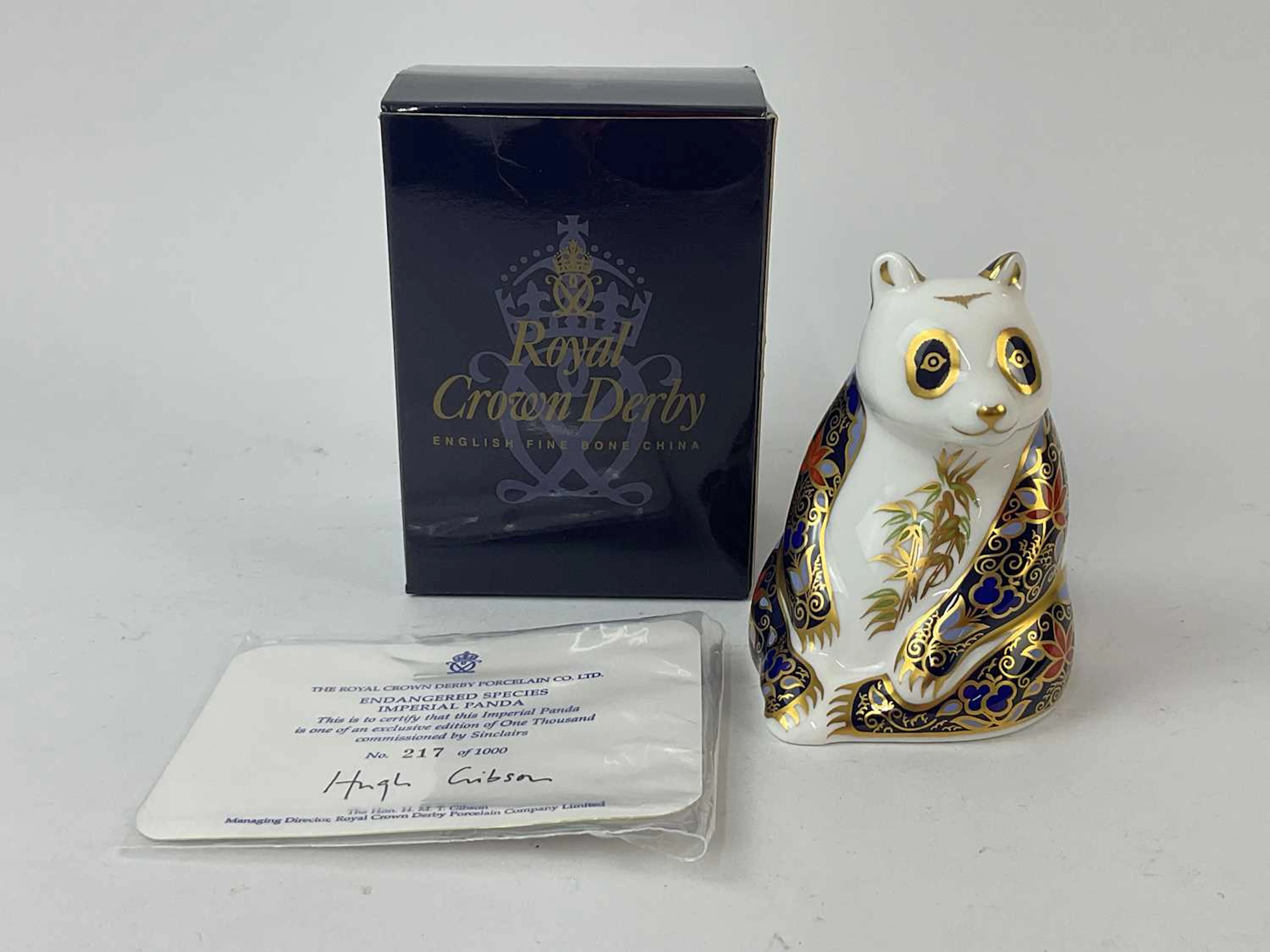 ROYAL CROWN DERBY; 'Imperial Panda' figure