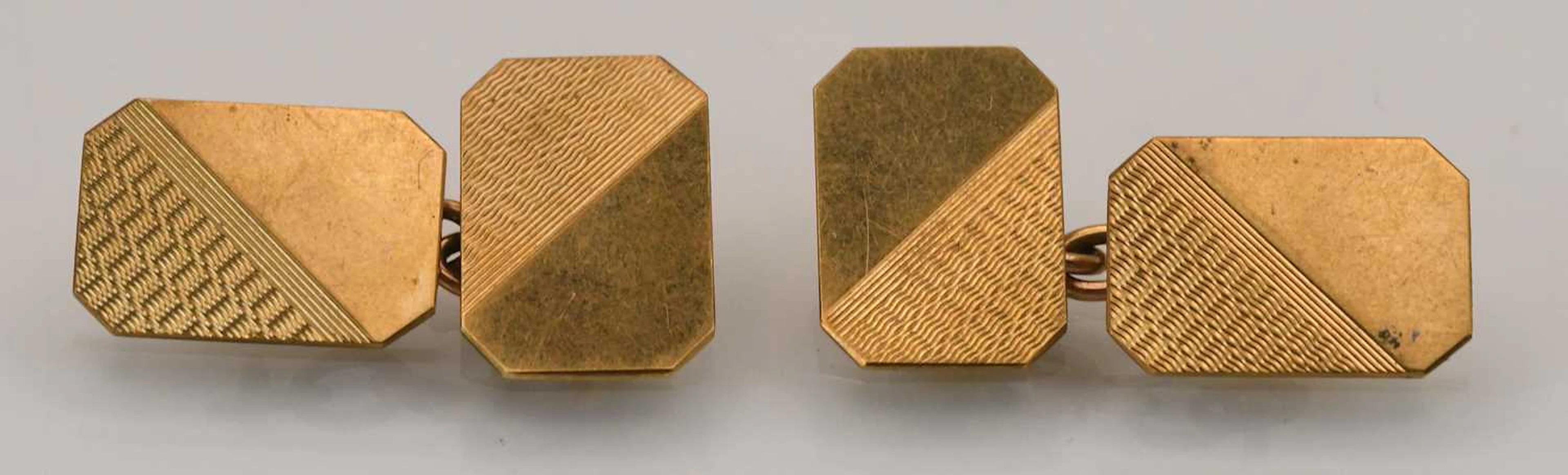 A pair of vintage 9ct yellow gold cufflinks