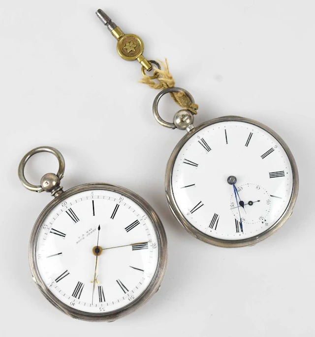 Two hallmarked silver key wind open faced pocket watches