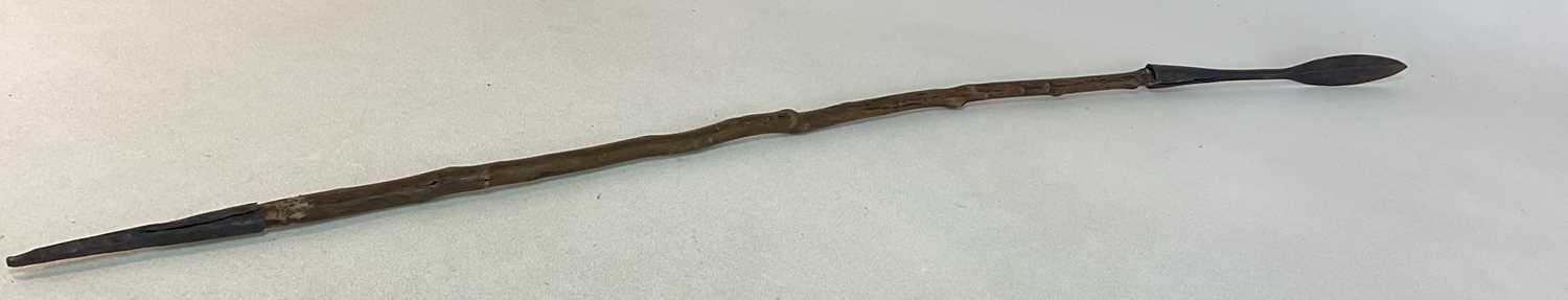 A Kisii (Adversii) close quarters spear with wooden shaft