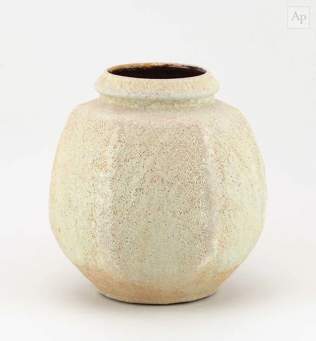 CHRIS CARTER (born 1945); a faceted stoneware vessel with...
