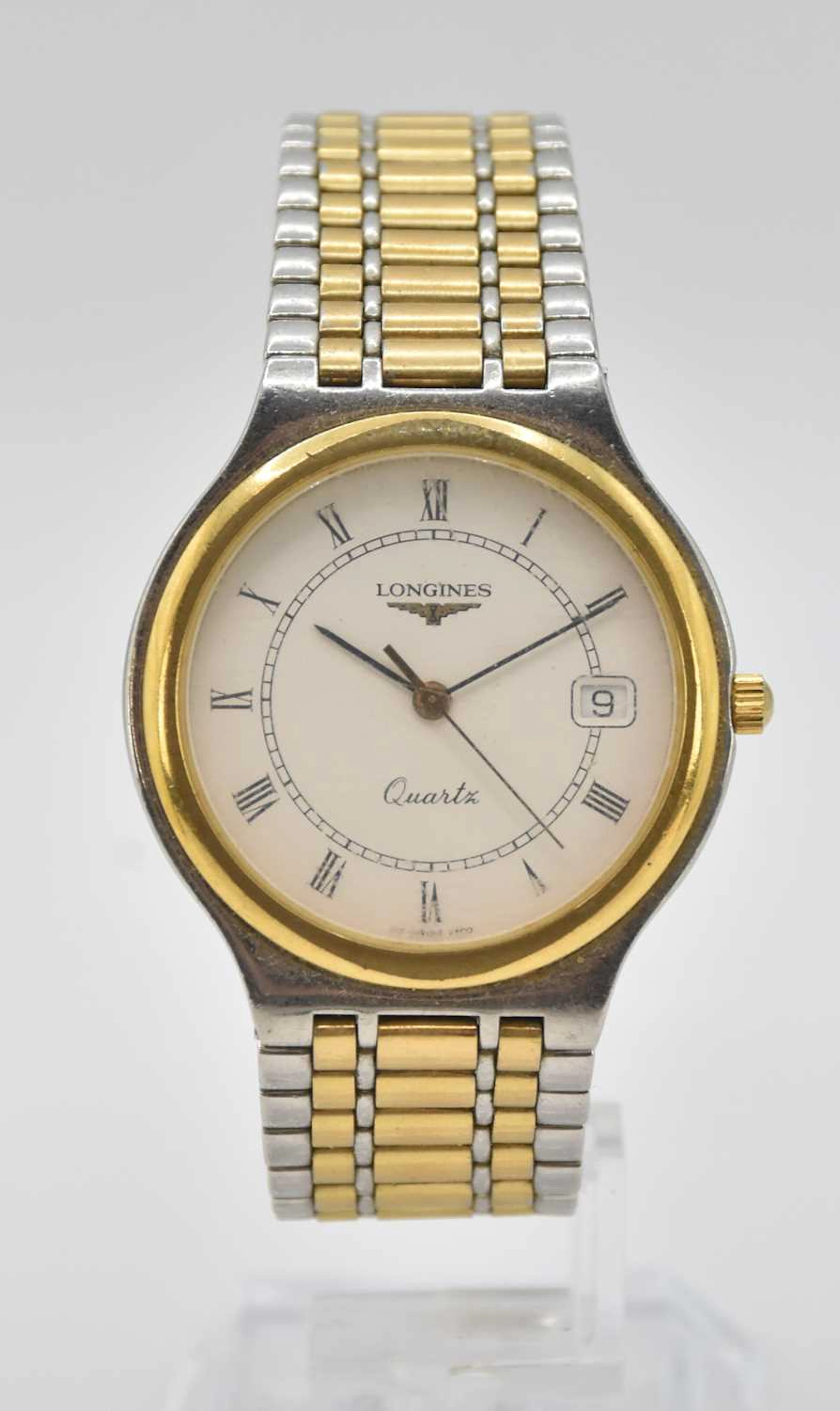 LONGINES; a Flagship stainless steel and gold plated quartz wristwatch
