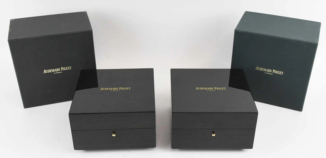 AUDEMARS PIGUET; two empty wristwatch boxes
