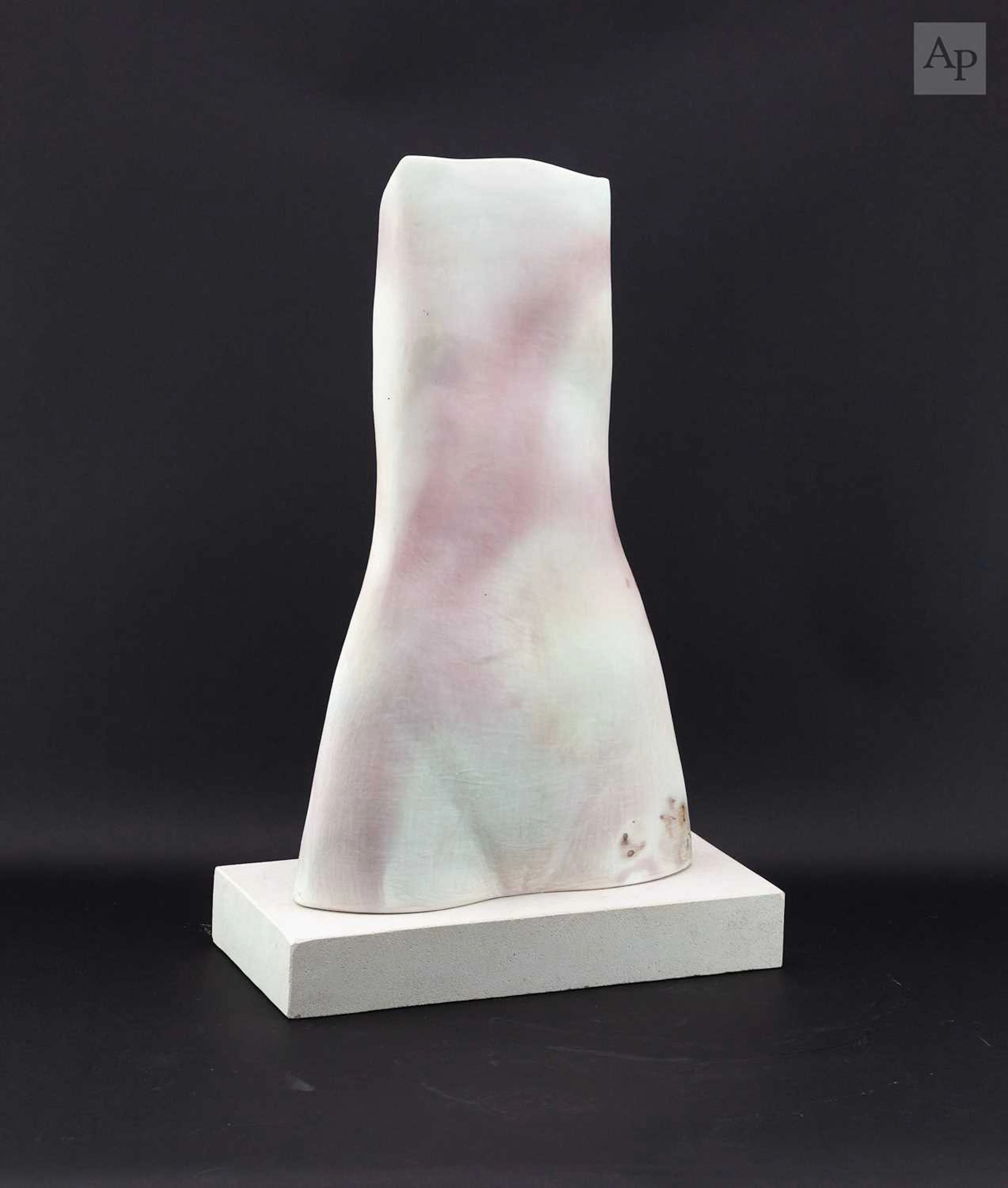 JUDITH DAVIES (born 1955); a large flattened earthenware...