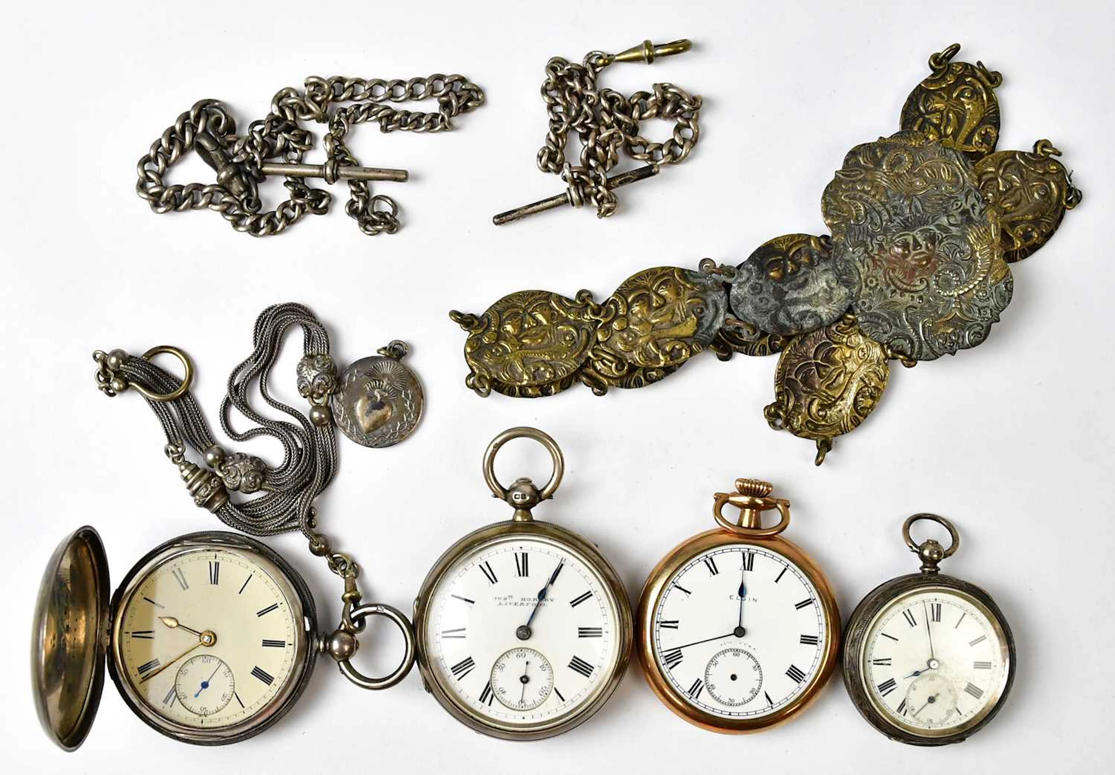 A hallmarked silver open face key wind pocket watch by Joseph Hornby