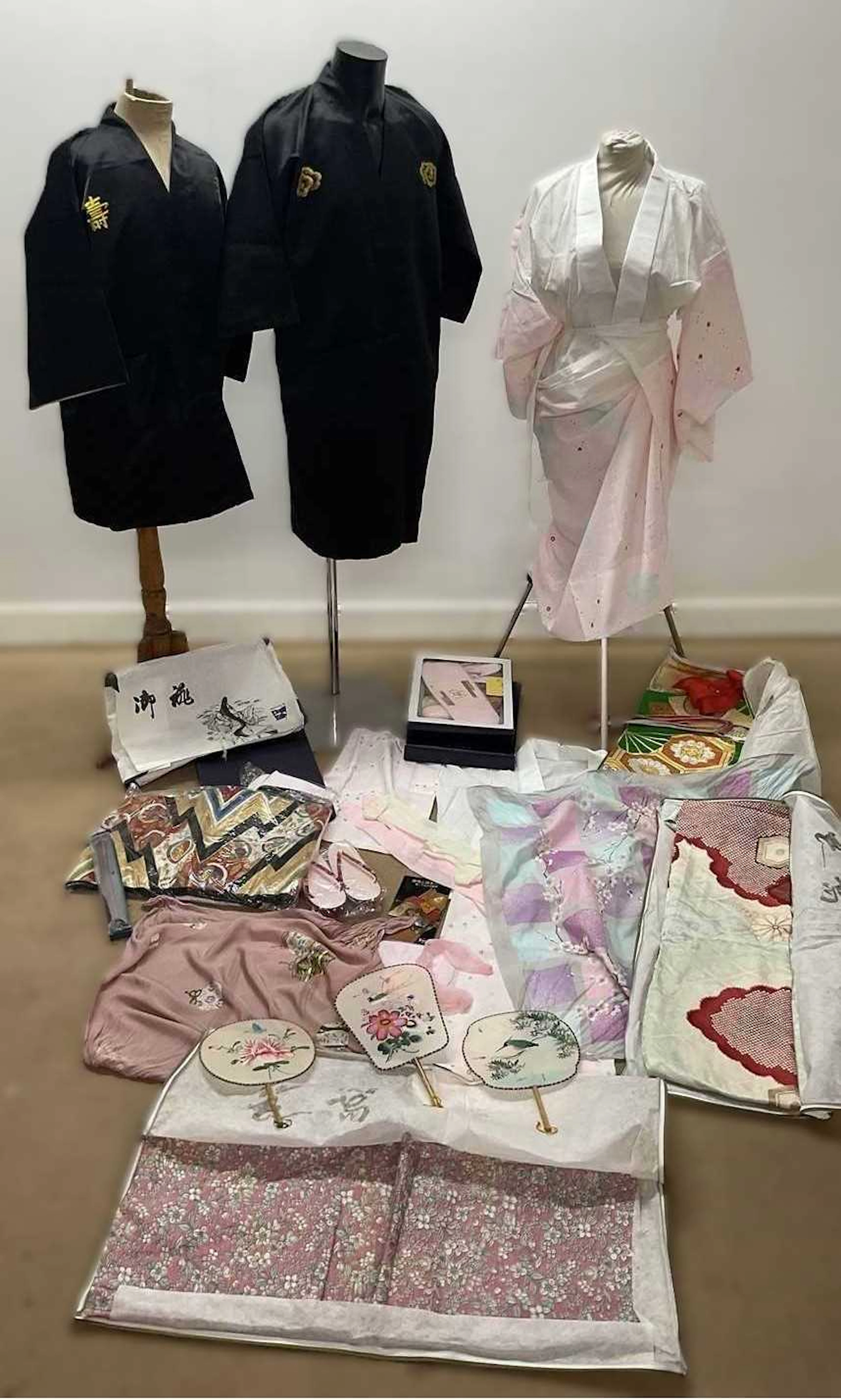 A quantity of early 1980s kimonos and Japanese national dress