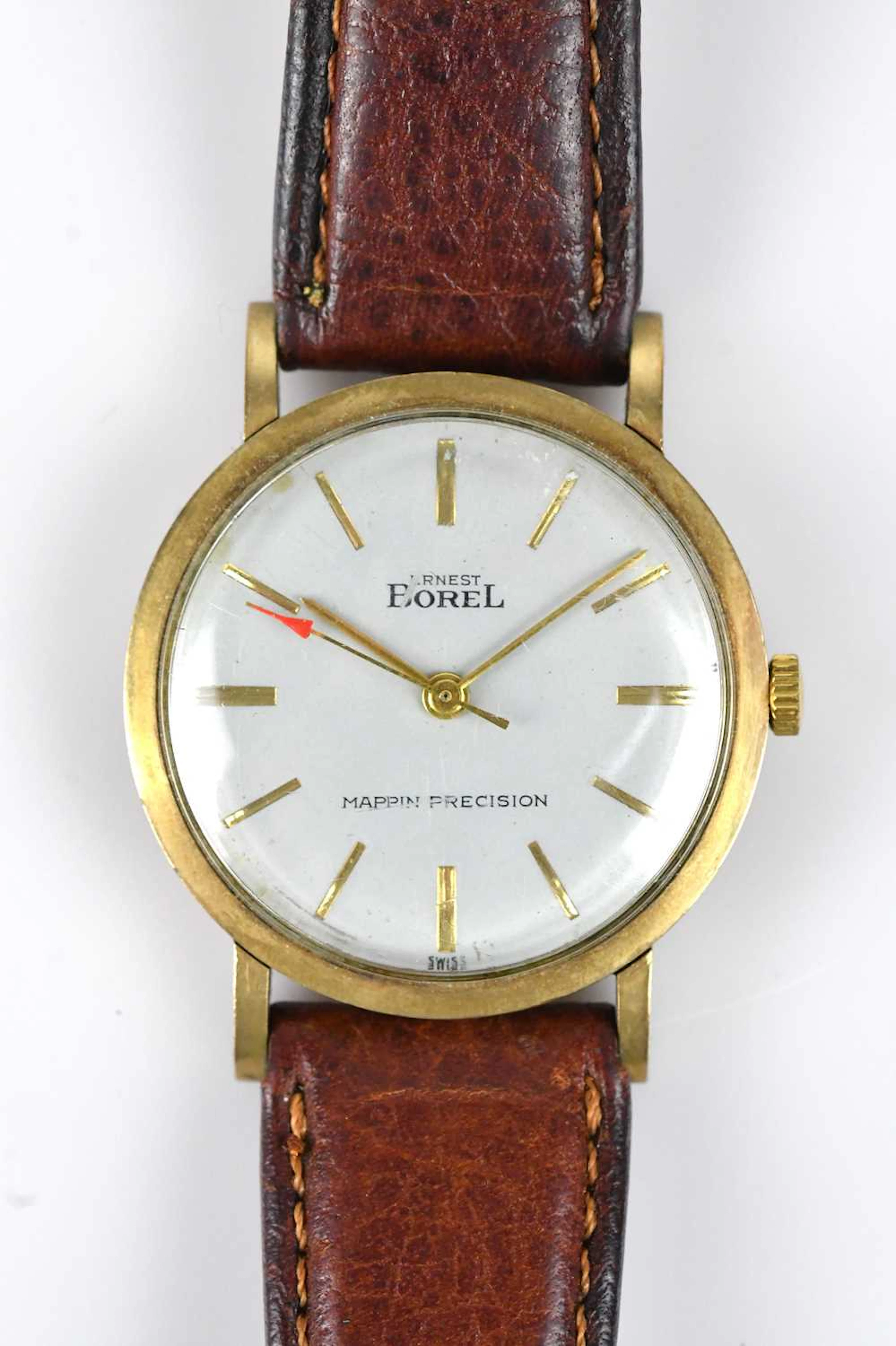 ERNEST BOREL; a Mappin Precision gentleman's 9ct gold cased wristwatch