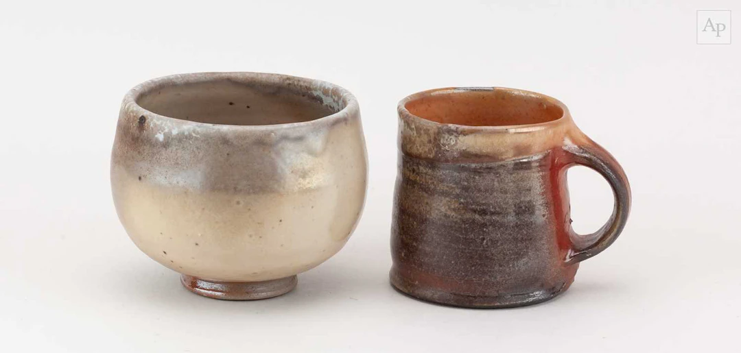 SVEND BAYER (born 1946); a wood fired stoneware bowl covered in ash glaze