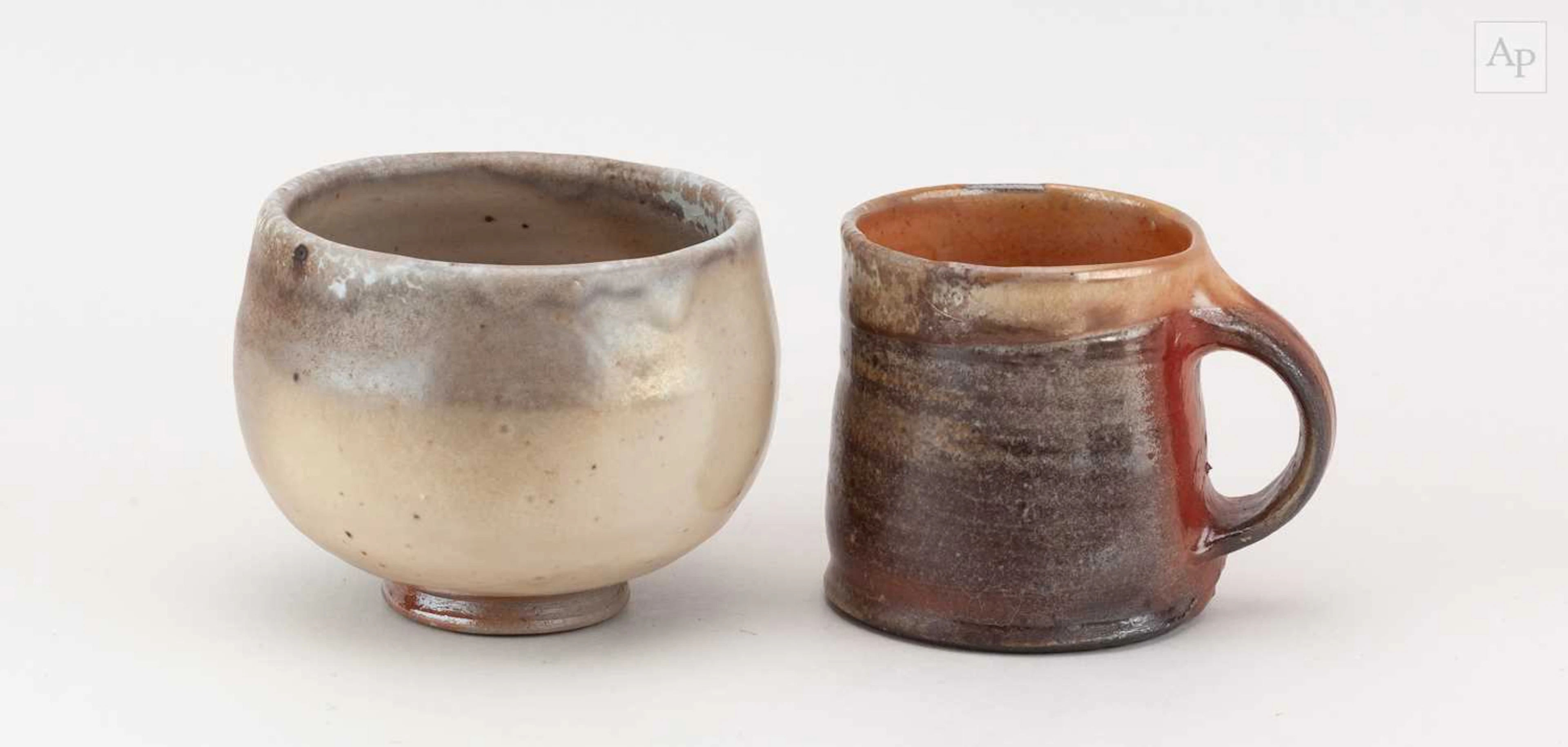 SVEND BAYER (born 1946); a wood fired stoneware bowl covered in ash glaze