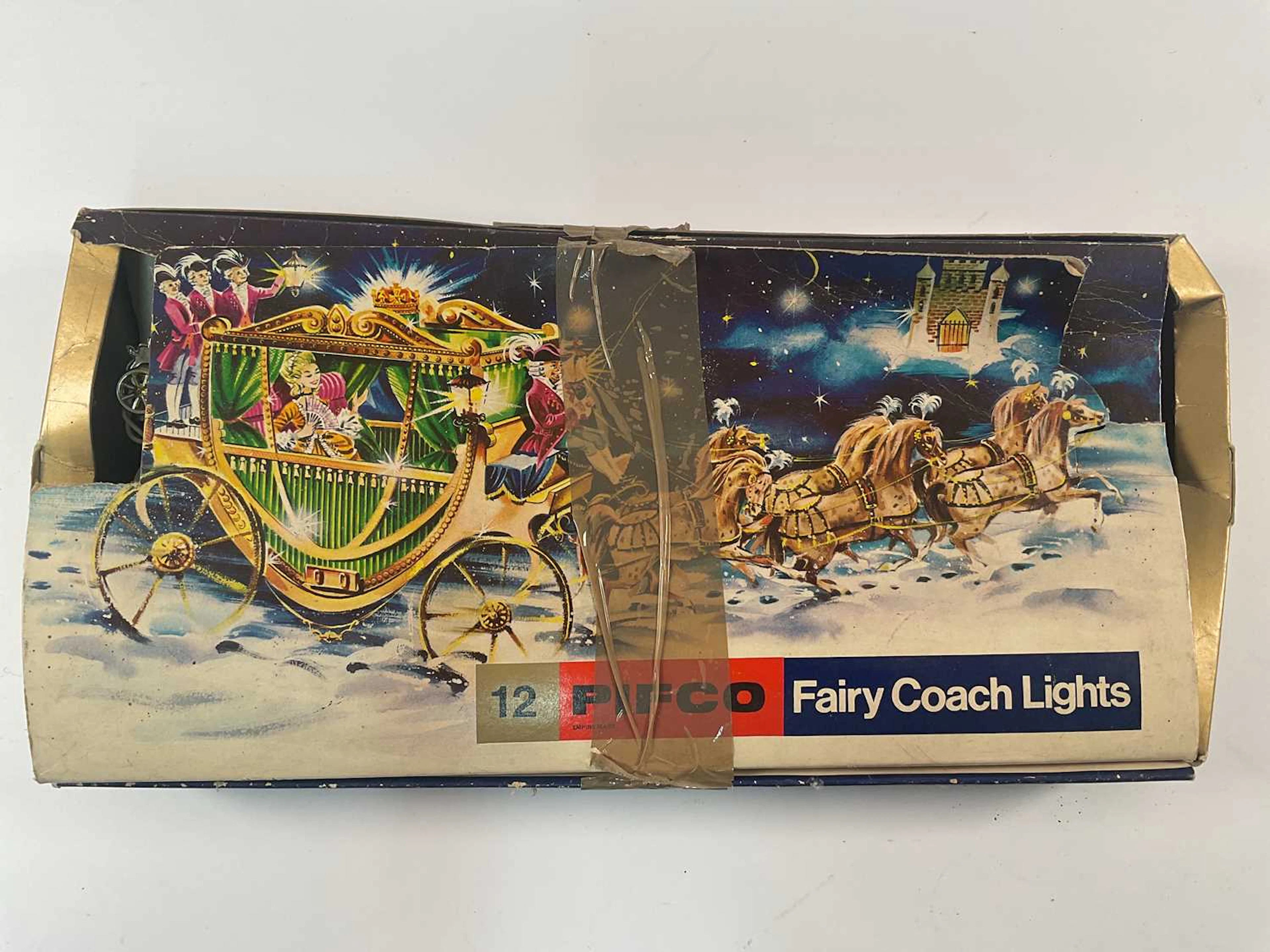 PIFCO; a boxed set of vintage Christmas tree Fairy Coach Lights