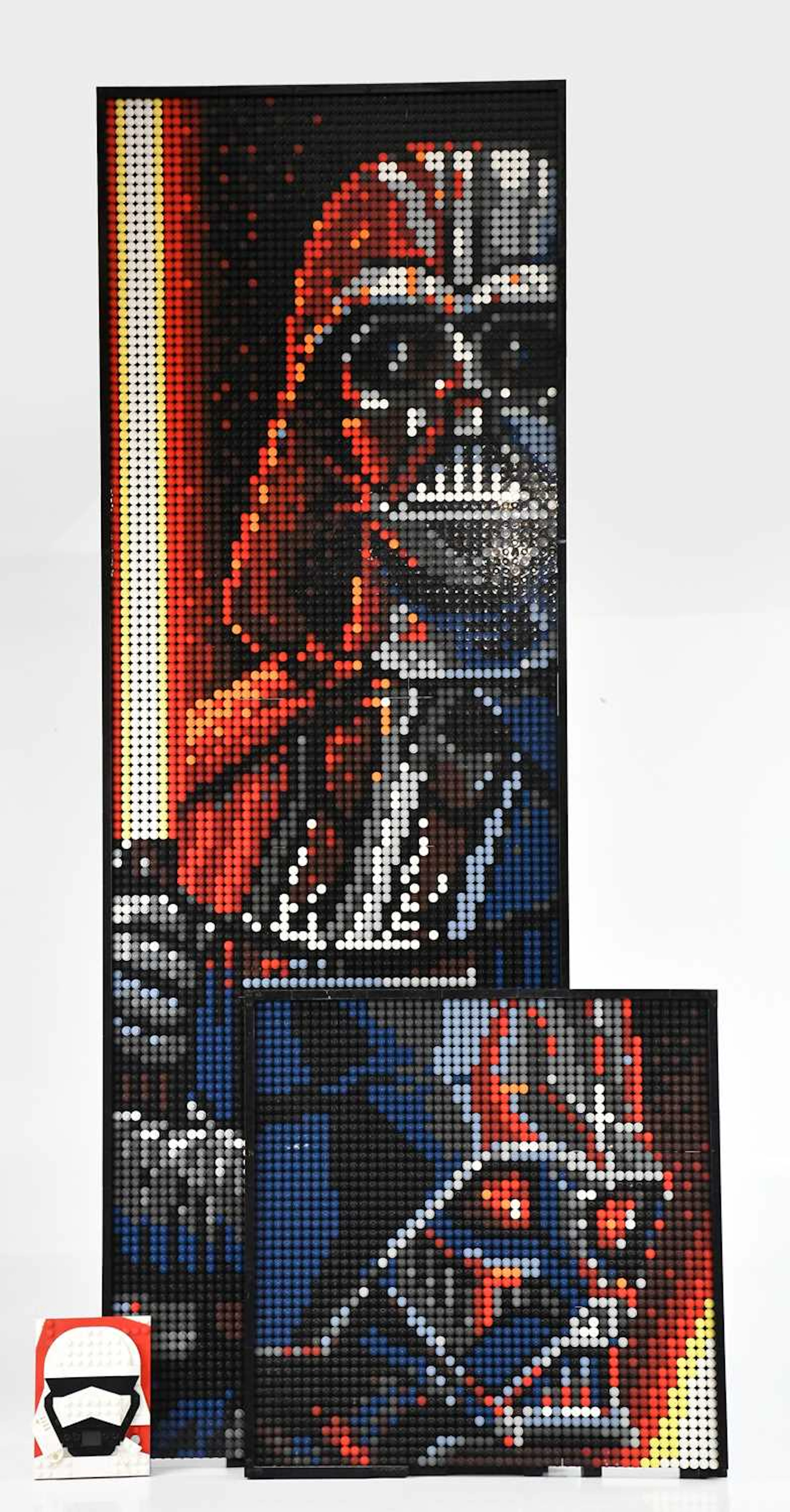 LEGO; three pre-built LEGO Star Wars panels including a...