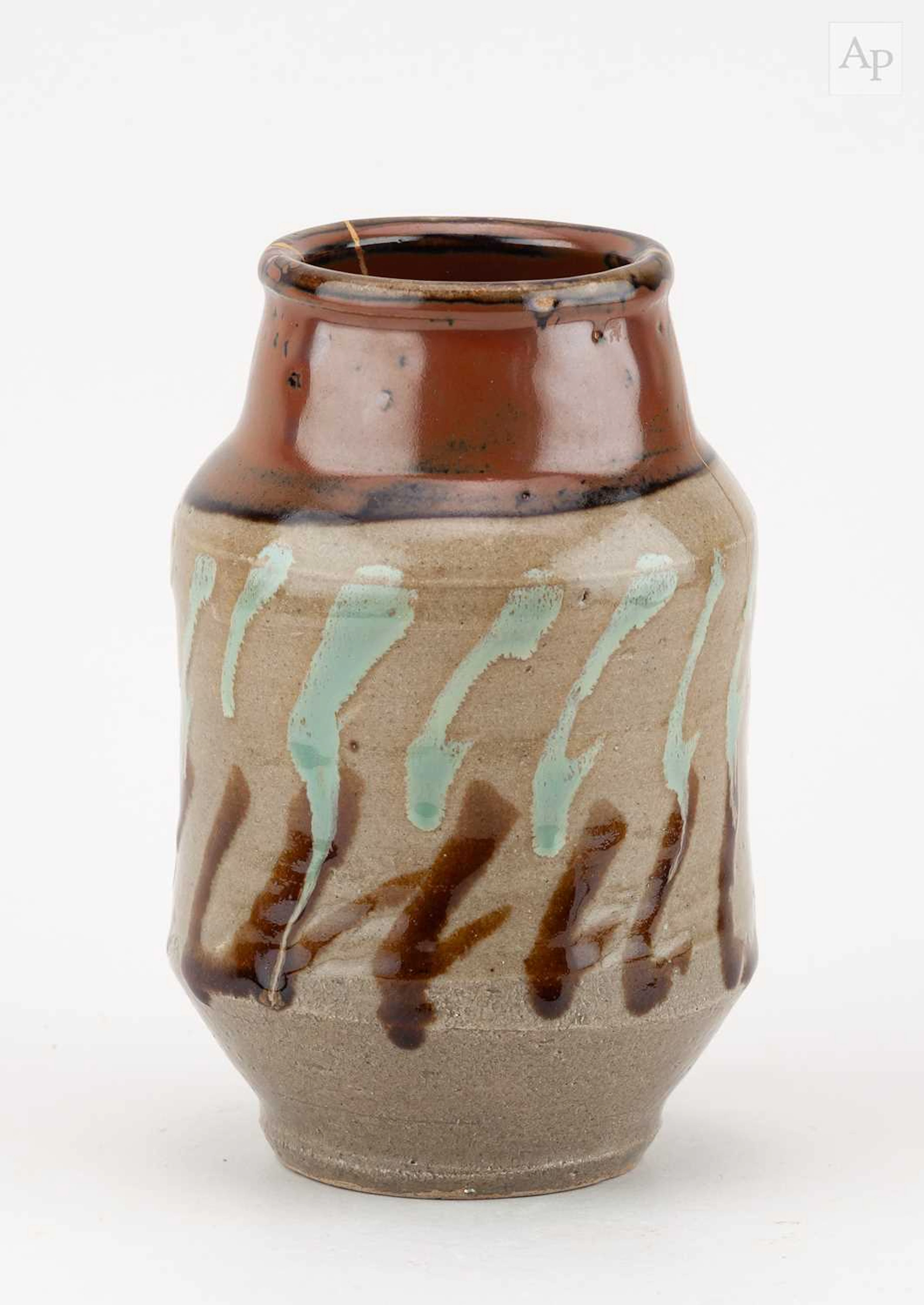 SHOJI HAMADA (1894-1978); a stoneware Albarello vase...