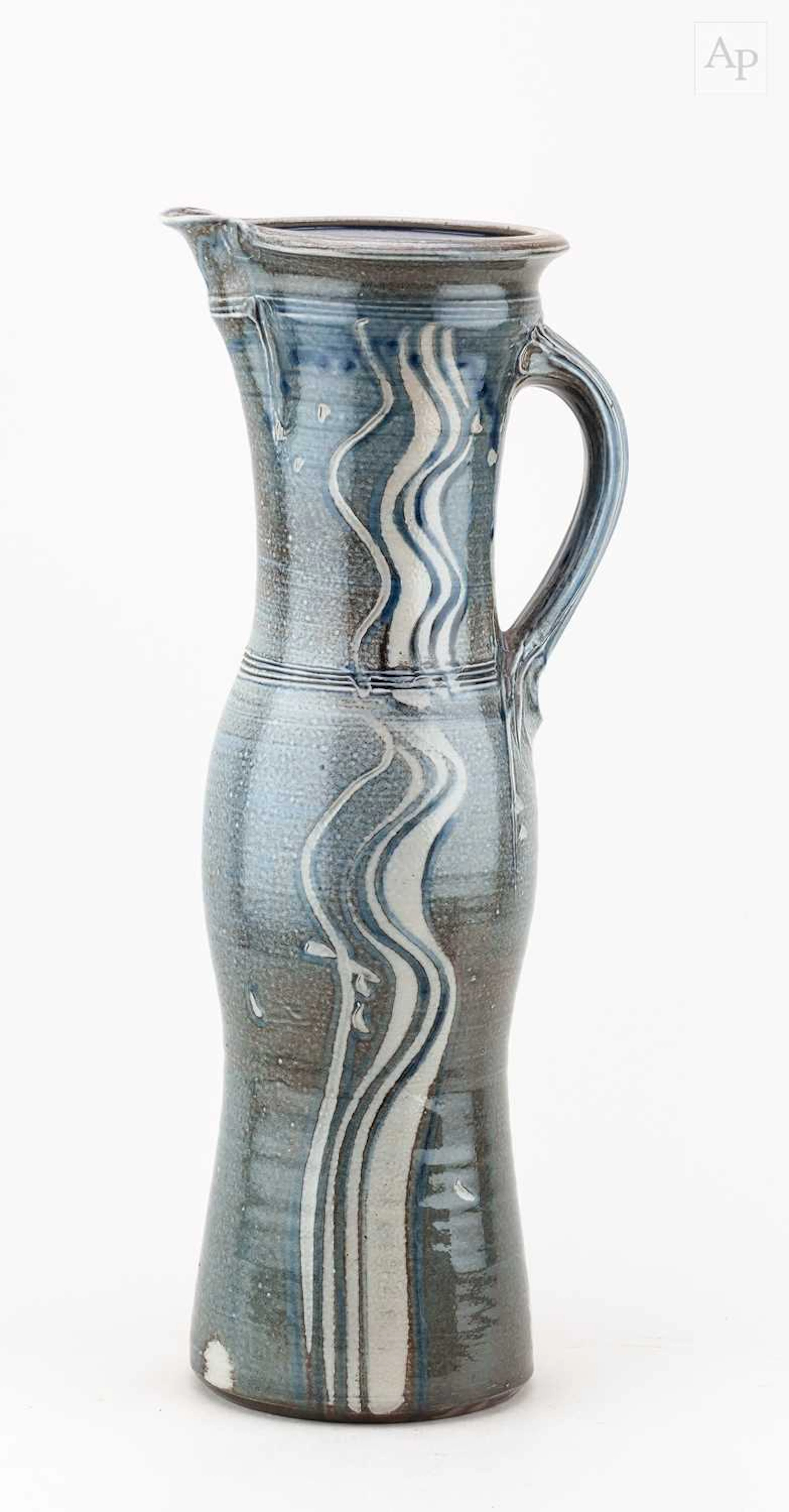 MICHAEL CASSON (1925-2003); a tall salt glazed jug