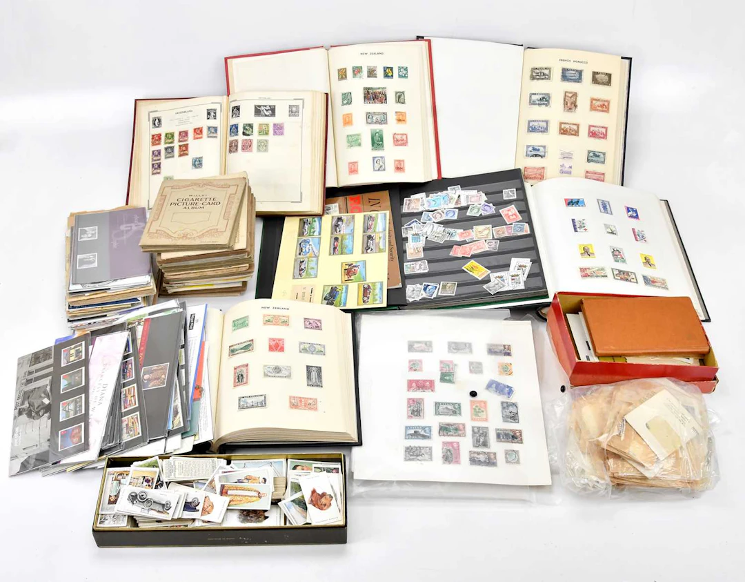 GREAT BRITAIN AND WORLD; a collection in albums and loose