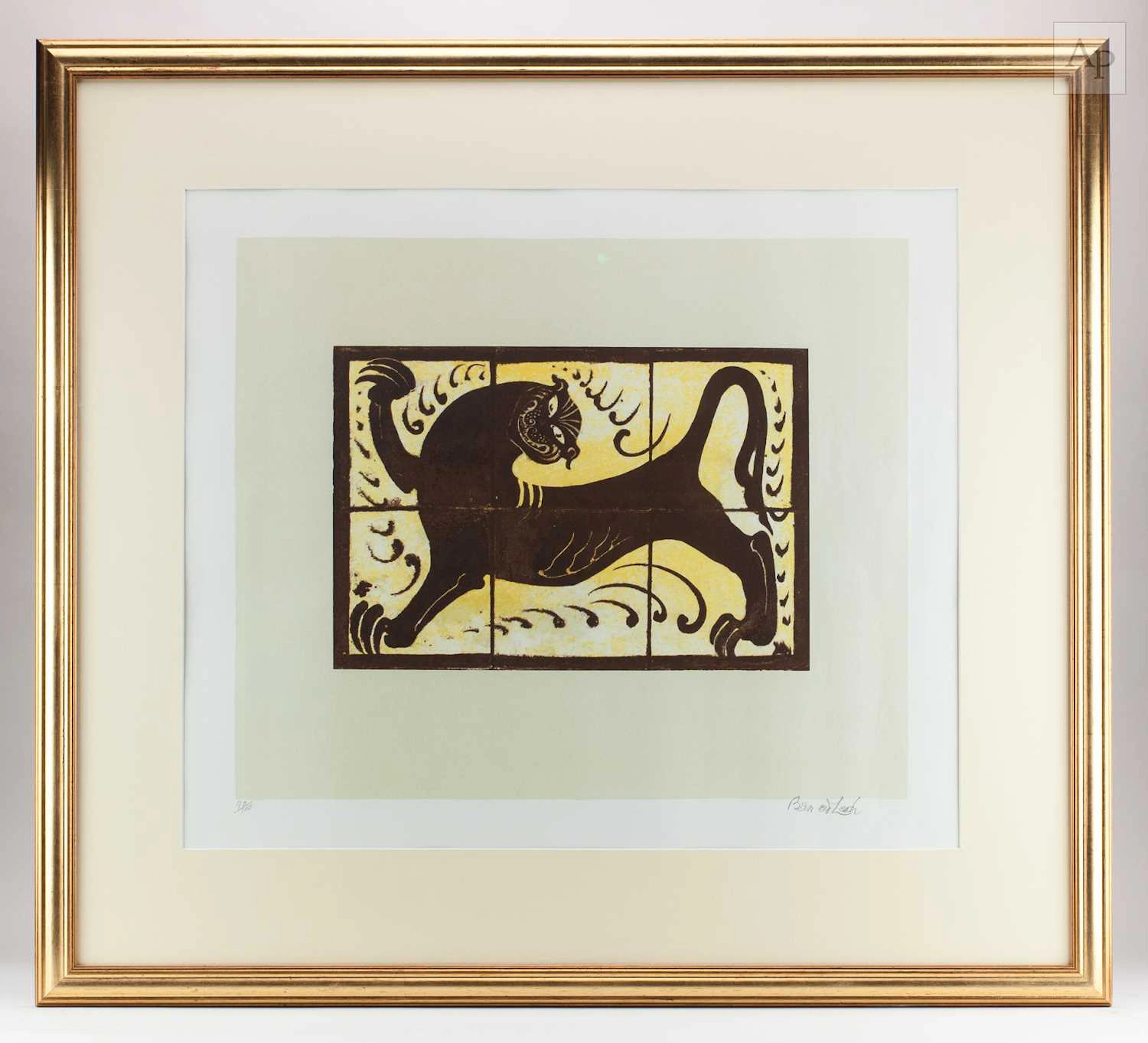 BERNARD LEACH (1887-1979); 'Lion Tile'