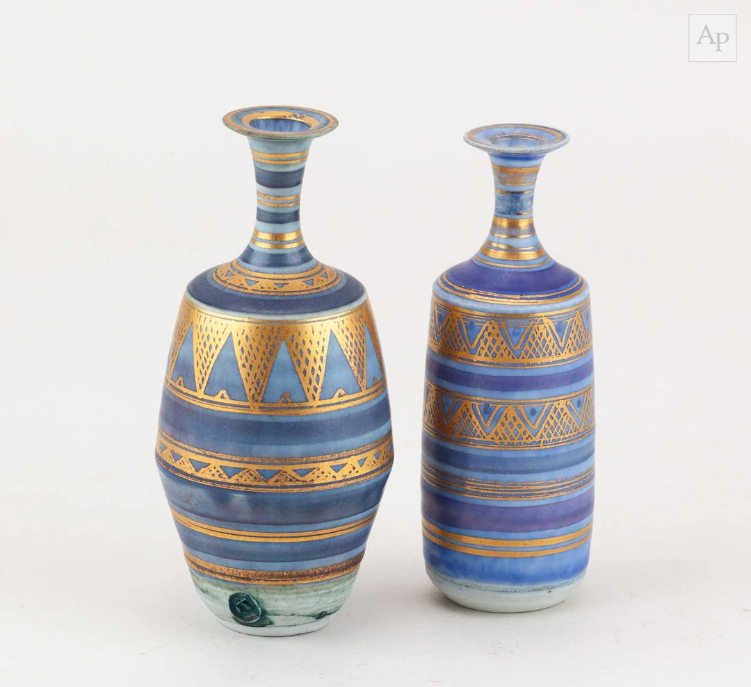 MARY RICH (1940-2022); a small porcelain bottle with...