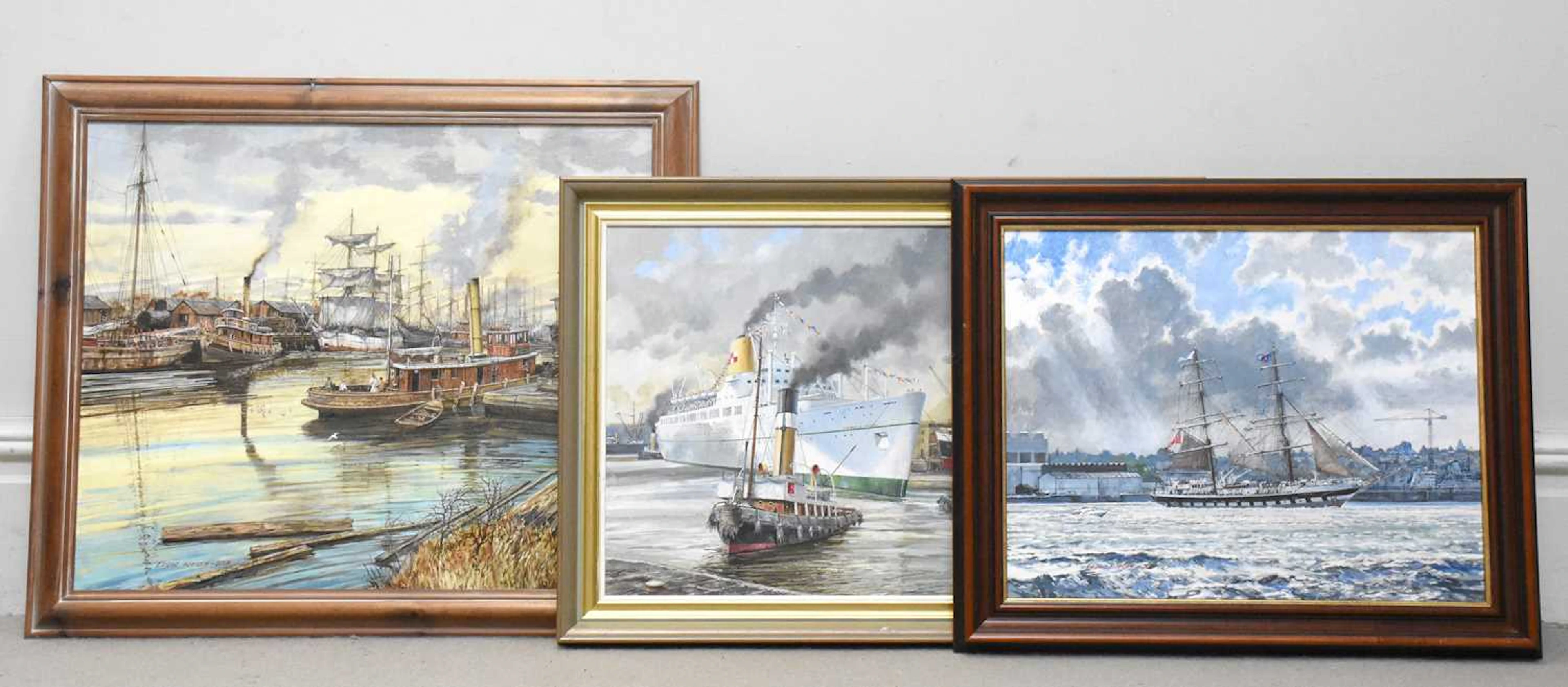 EDGAR HODGES (1928-2025); three oils on board