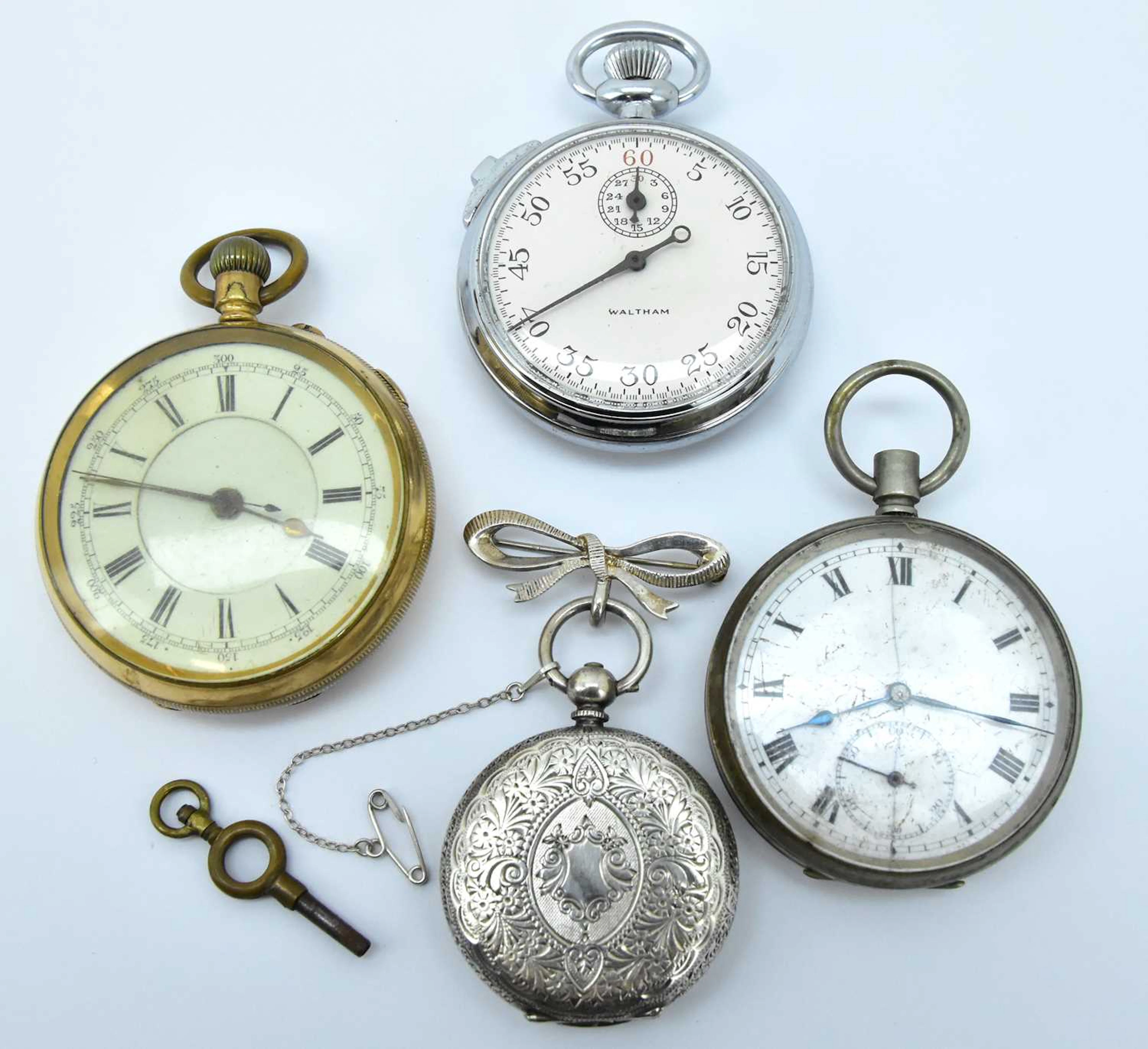 Three vintage pocket watches comprising a gold filled...