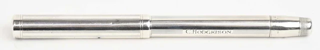 MABIE TODD SWAN; a 1930s hallmarked silver fountain pen