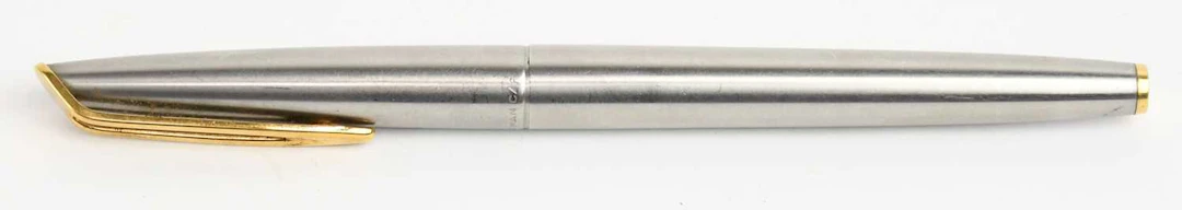 WATERMAN; a 1950s ‘CF’ steel and yellow metal mounted fountain pen