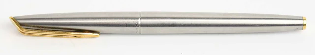 WATERMAN; a 1950s ‘CF’ steel and yellow metal mounted fountain pen