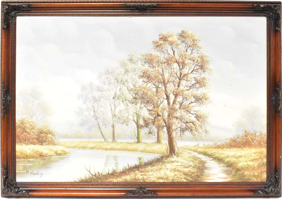 P VARLEY (20th Century); oil on canvas