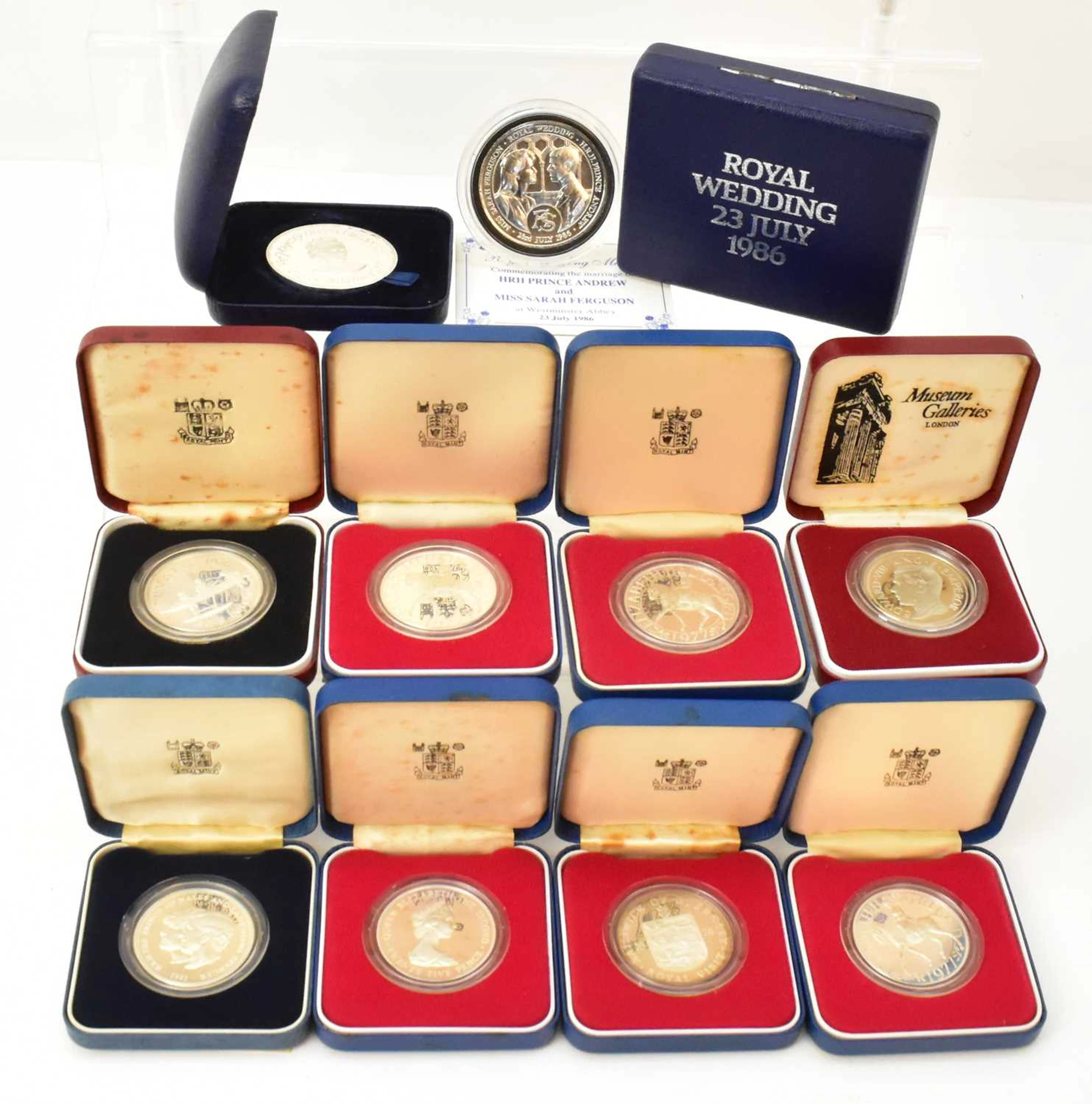 Ten silver royal commemorative coins