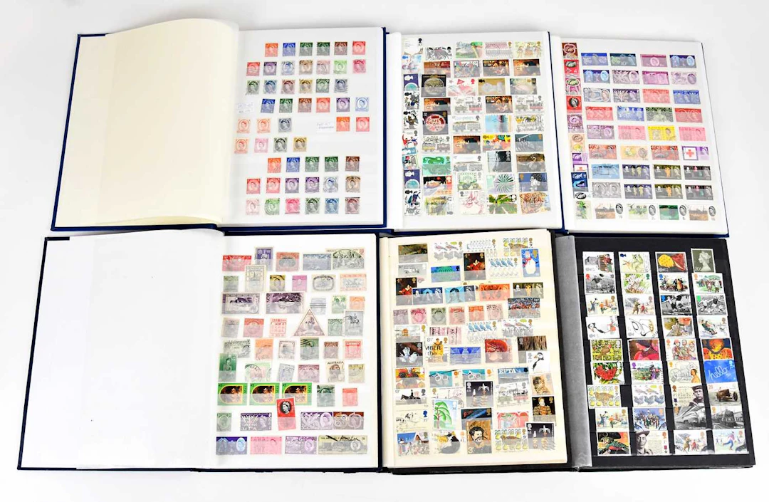 GREAT BRITAIN; a QE2 mint and used collection in six stock books