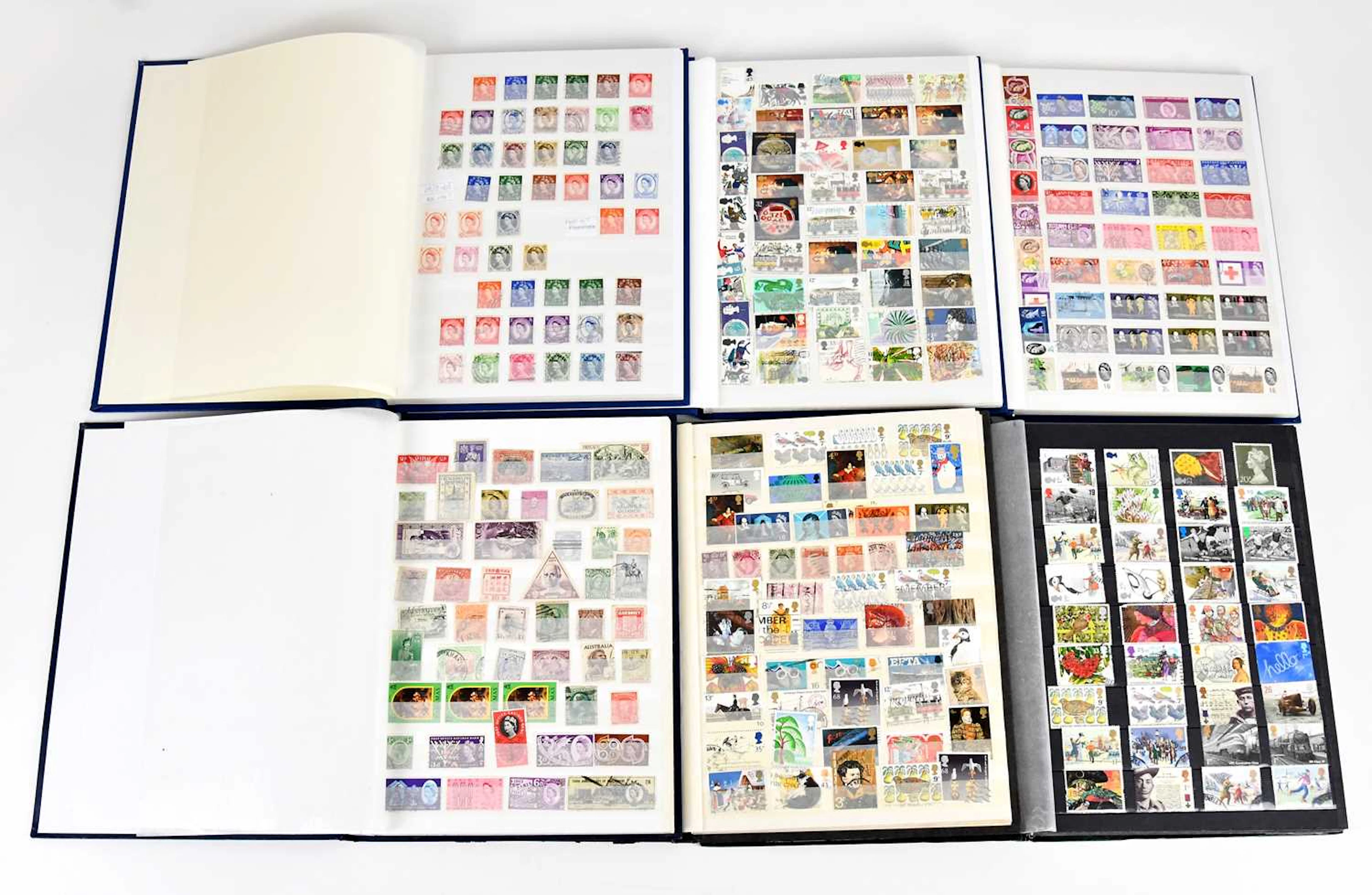 GREAT BRITAIN; a QE2 mint and used collection in six stock books