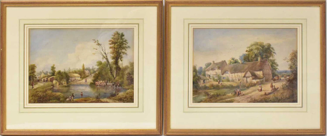 WILLIAM WALTER WHEATLY (1811-1885); a pair of watercolours