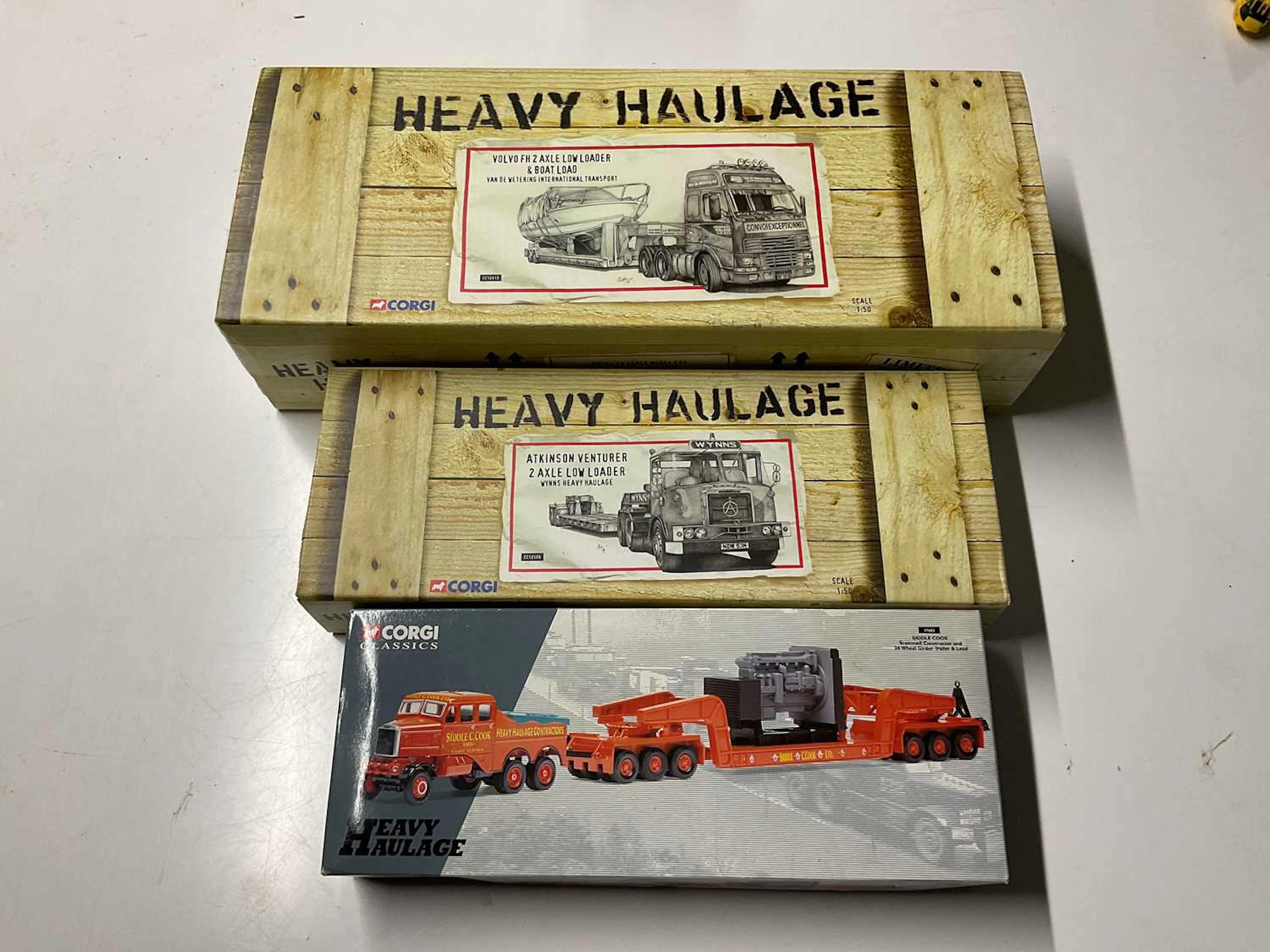 CORGI; three heavy haulage model vehicles to include Wynns Atkinson