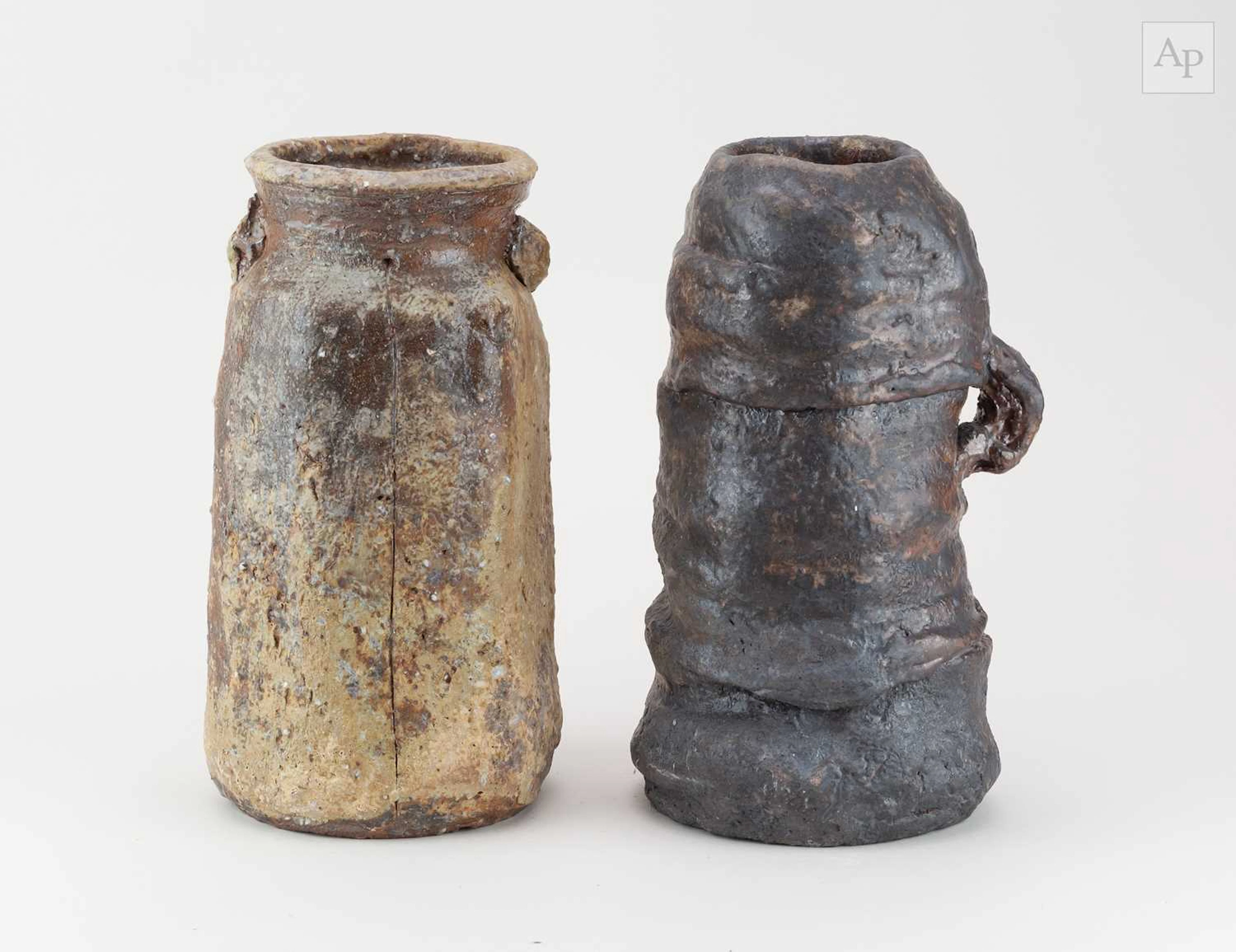 CHARLES BOUND (born 1939); a lugged wood fired stoneware...