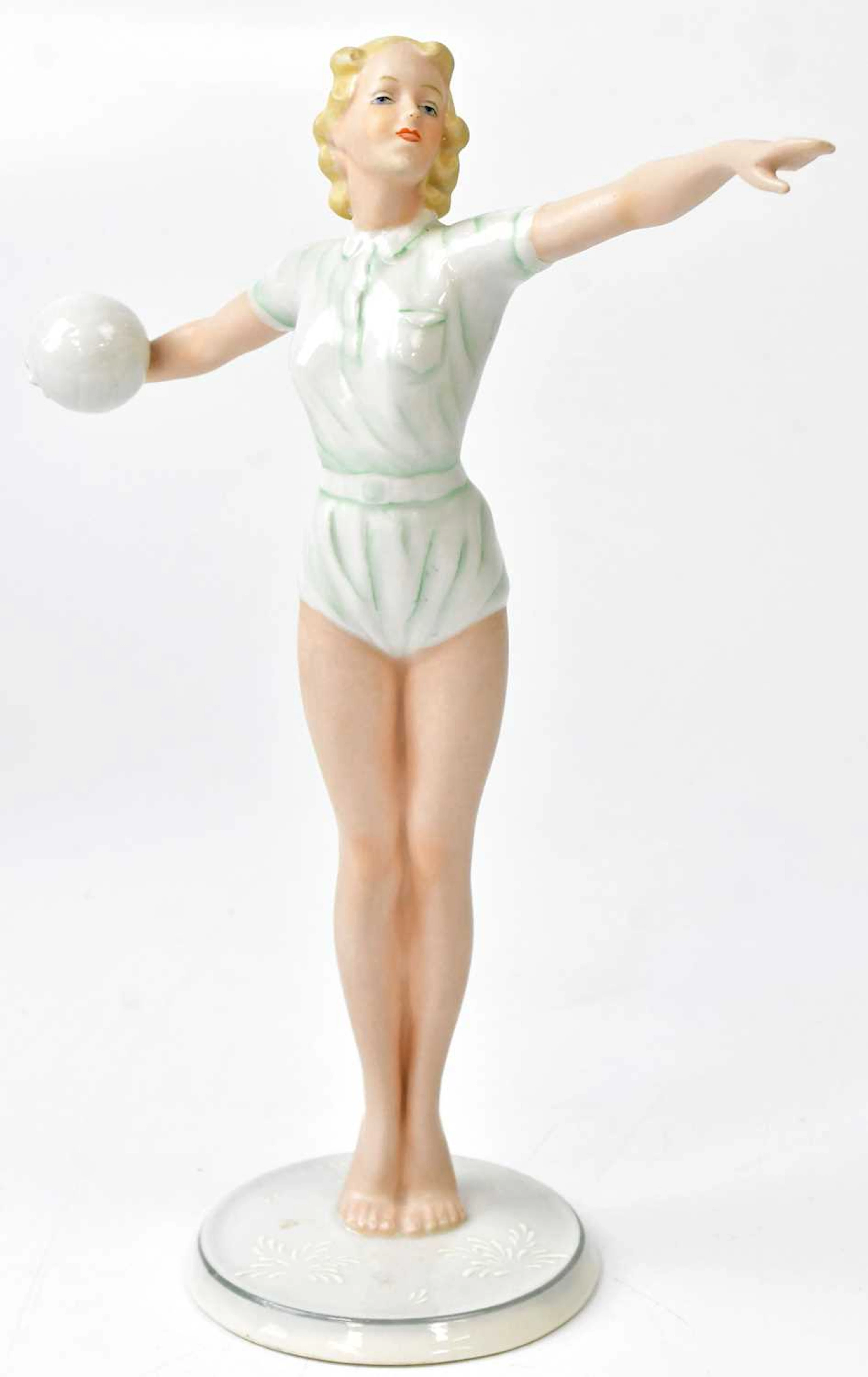 SHAUBACH-KUNST; a German porcelain figure of a young...
