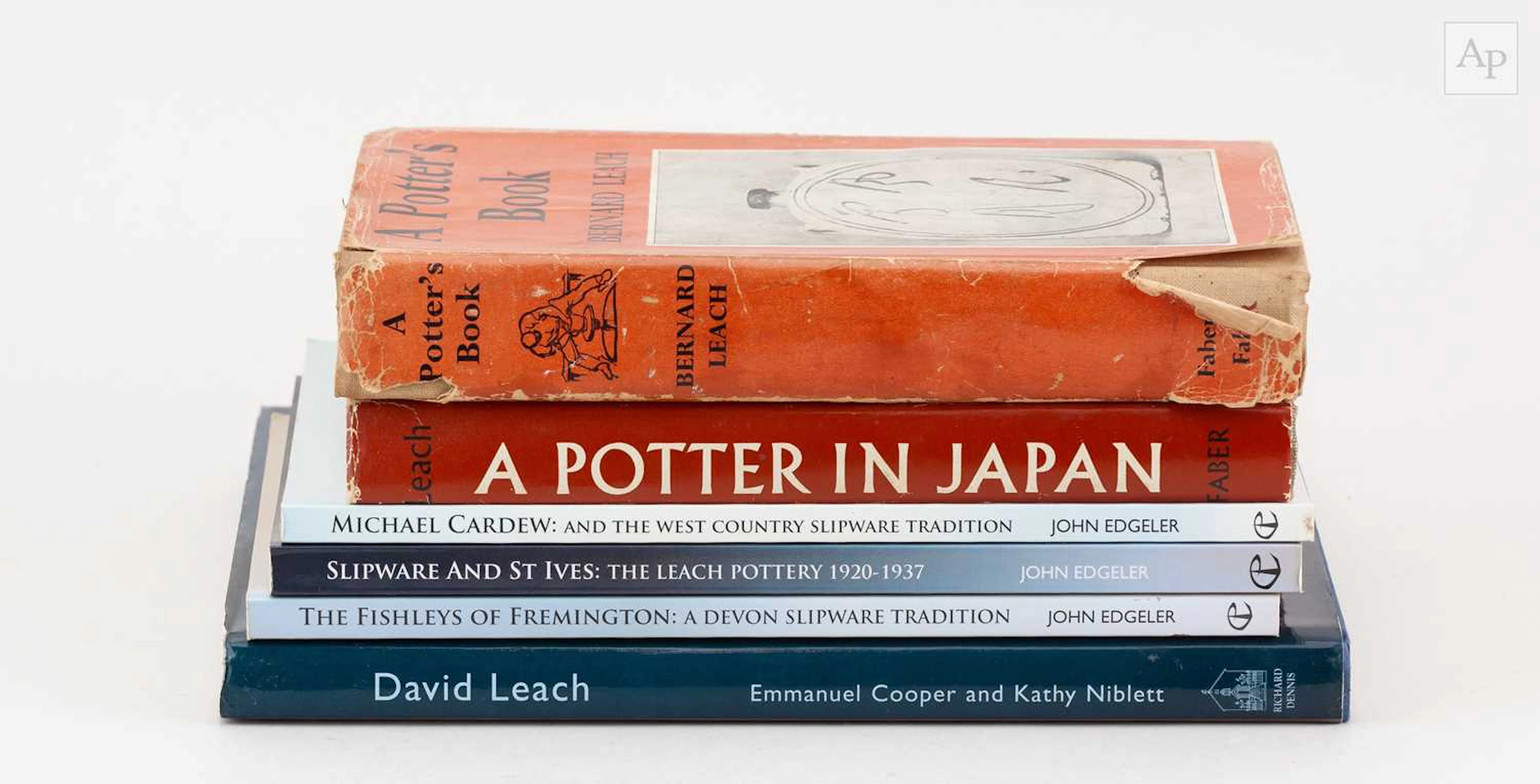 A collection of books by Bernard Leach and on David Leach...