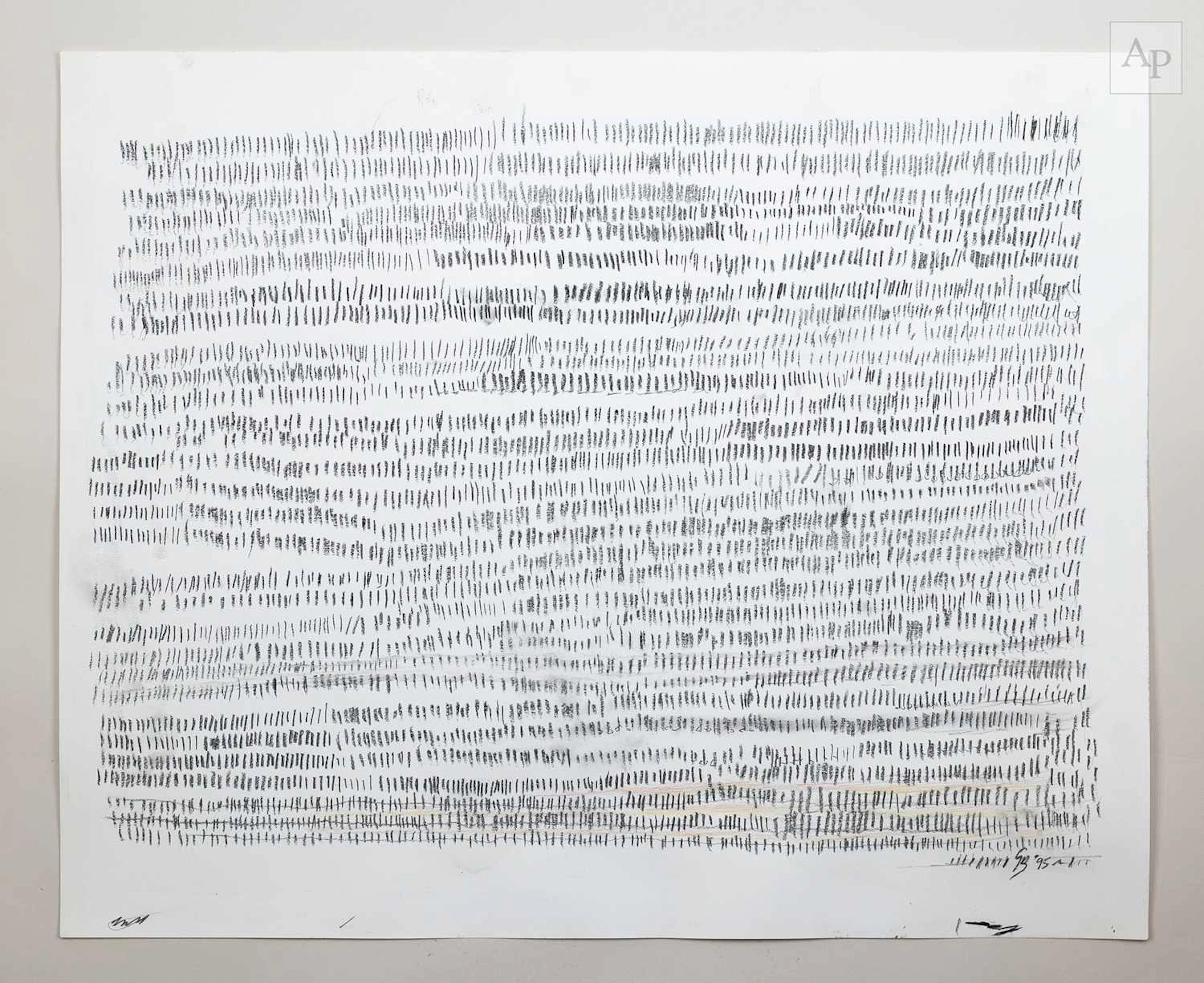 GORDON BALDWIN (1932-2025); charcoal on paper drawing