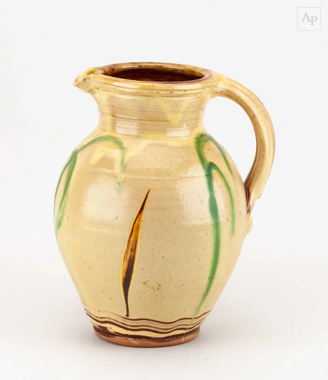 CLIVE BOWEN (born 1943); a slipware bellied jug with...